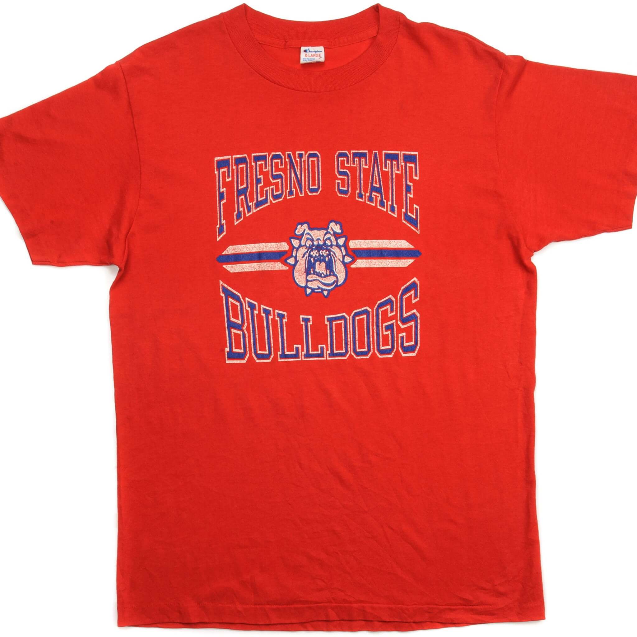 Vintage Champion Fresno State Bulldogs T-Shirt | Early 1980s Retro College Tee | Medium Size | Made in USA | Perfect for Game Day, Vintage Collectors & Casual Wear