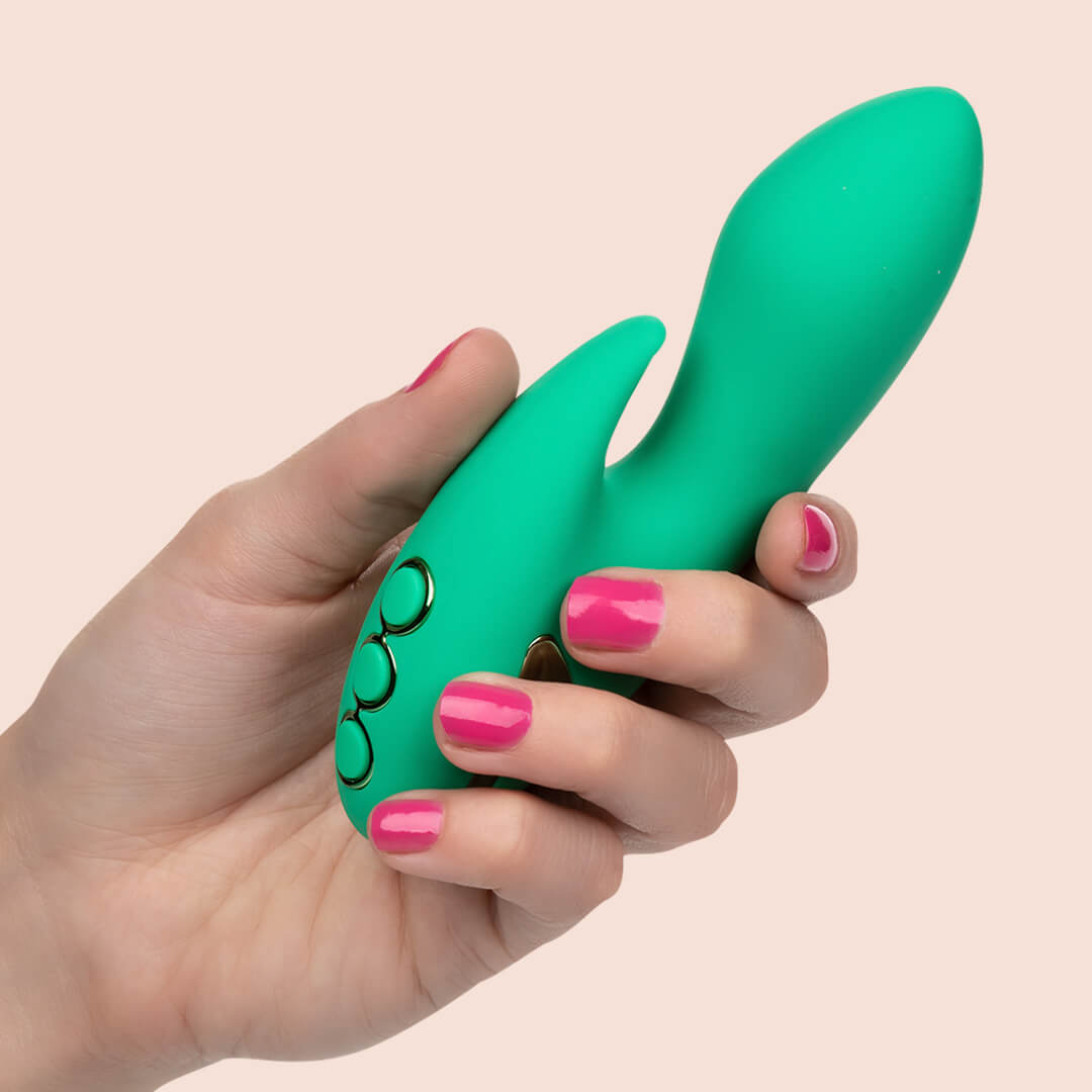 California Dreaming® Sierra Sensation Silicone Travel Size Rabbit Vibrator - Compact & Discreet for On-The-Go Pleasure, Perfect for Solo Play, Couples Travel & Adventure