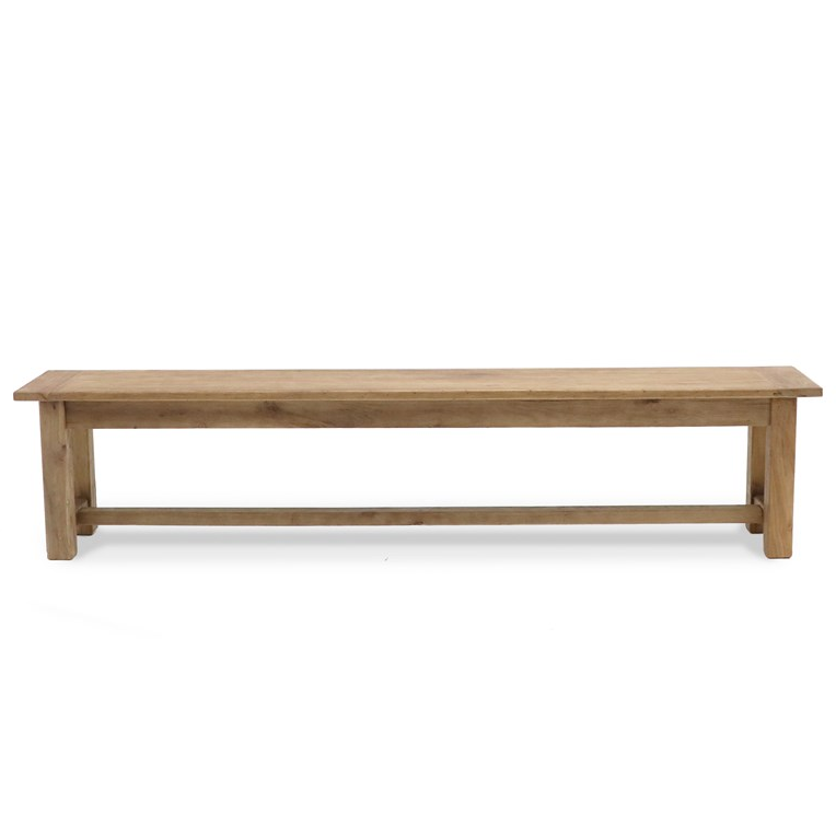 210cm Elm Bench Seat - Rustic Wooden Bench for Garden, Patio, or Entryway - Durable Outdoor & Indoor Seating Furniture