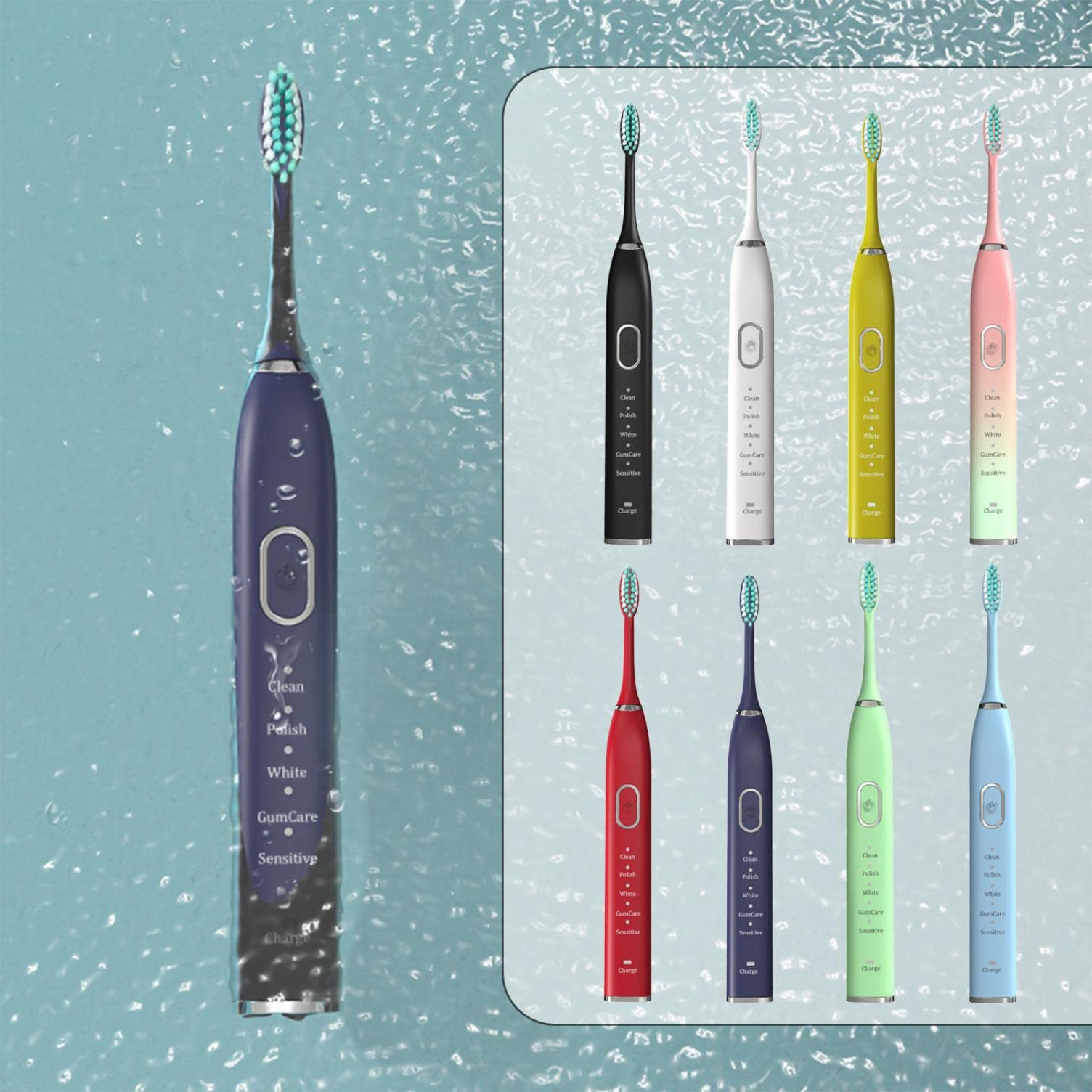 Sonic Electric Toothbrush for Adults - 5 Cleaning Modes with 2-Minute Smart Timer, Waterproof USB Rechargeable Toothbrush with Soft Bristles & 2 Replacement Heads - Perfect for Travel, Home & Daily Oral Care