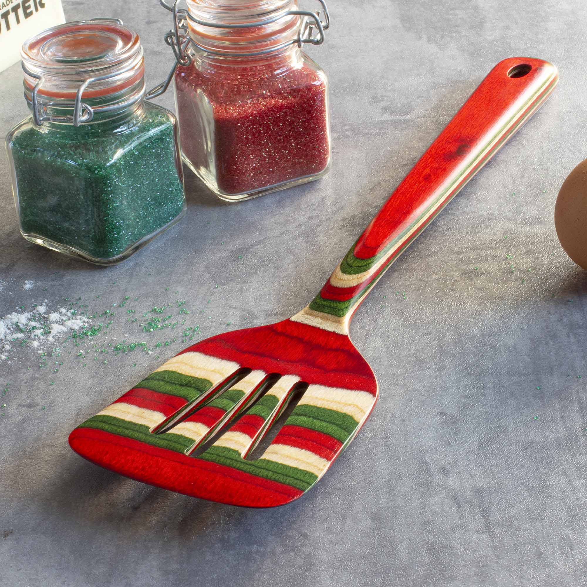 Baltique® North Pole Collection Slotted Spatula - 12.5 Inch Non-Stick Turner for Baking, Cooking & Serving - Perfect for Pancakes, Cookies & Grilling