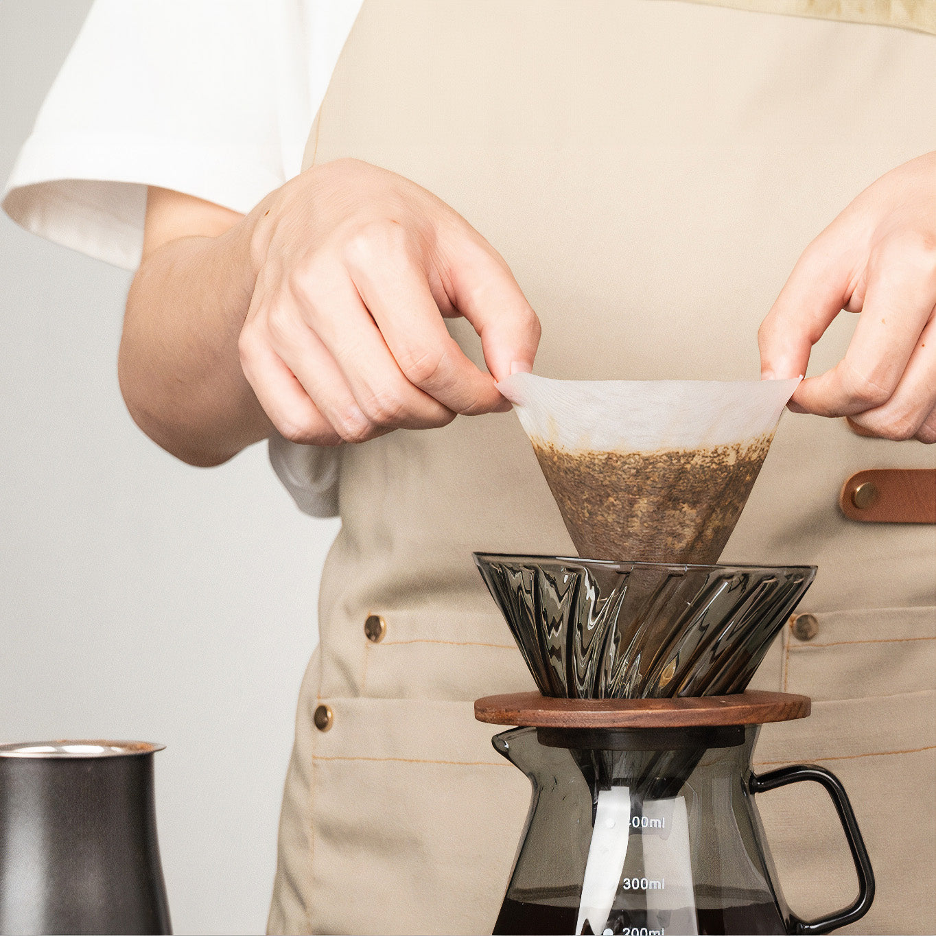 Premium Japanese V60 Hanging Ear Drip Coffee Filter Papers - 100 Count, Unbleached Natural for Pour Over Brewing - Perfect for Home Baristas & Coffee Enthusiasts