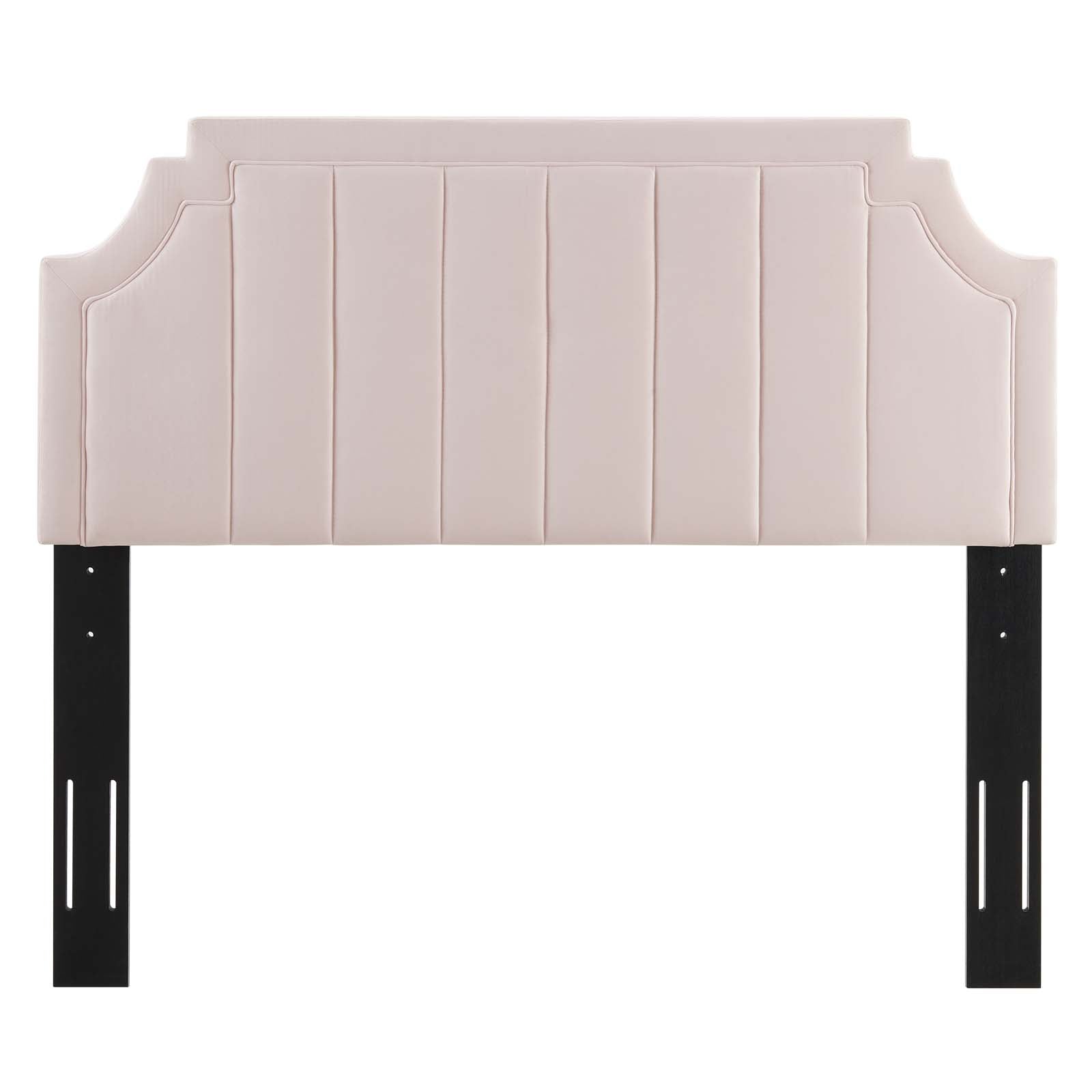 Alyona Channel Tufted Performance Velvet Headboard - Queen Size Upholstered Bed Headboard with Nailhead Trim - Perfect for Bedroom Decor & Luxury Master Suite Upgrade