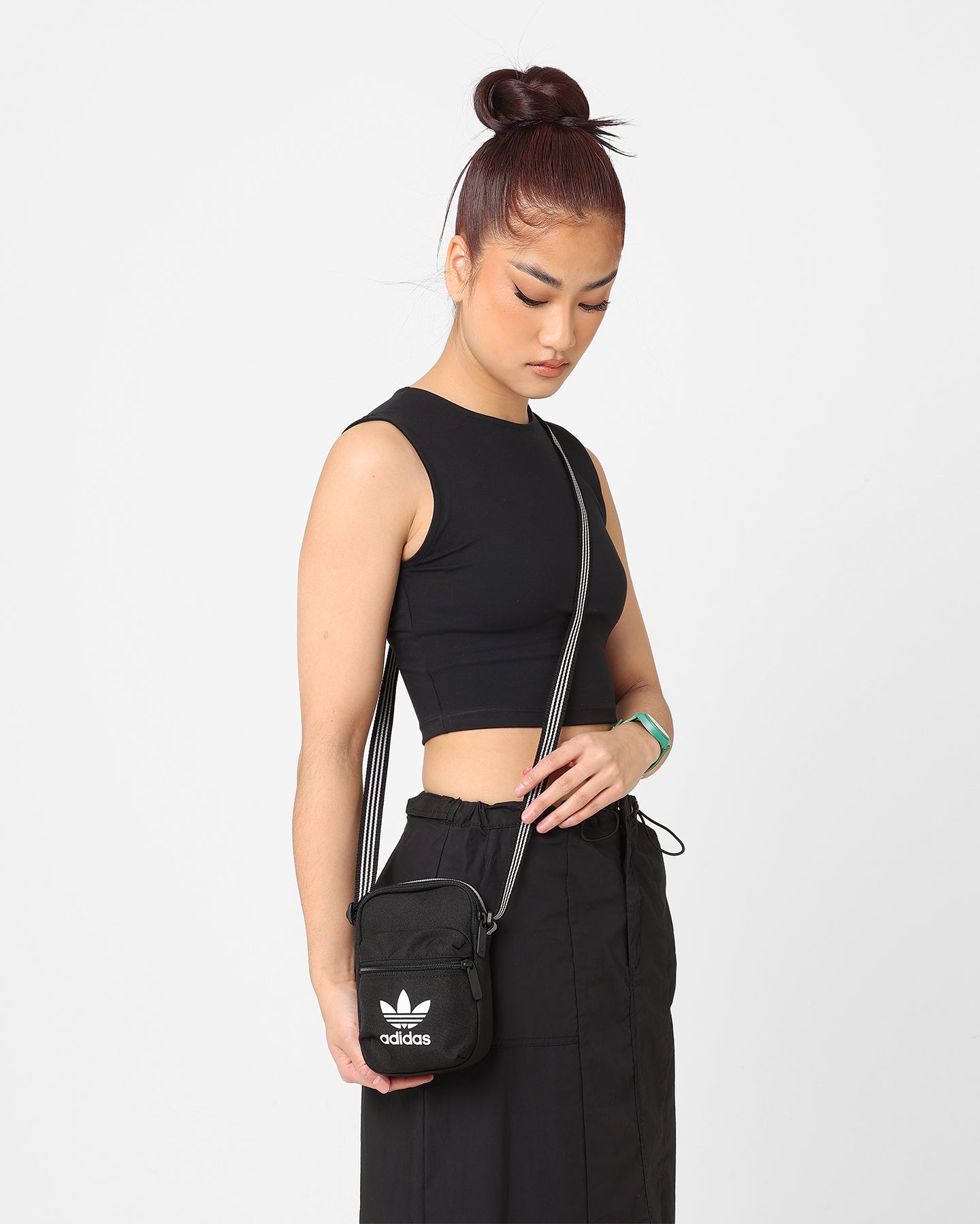 Adidas Adicolor Classic Festival Bag - Black Crossbody Bag for Women & Men, Perfect for Music Festivals, Travel & Daily Use