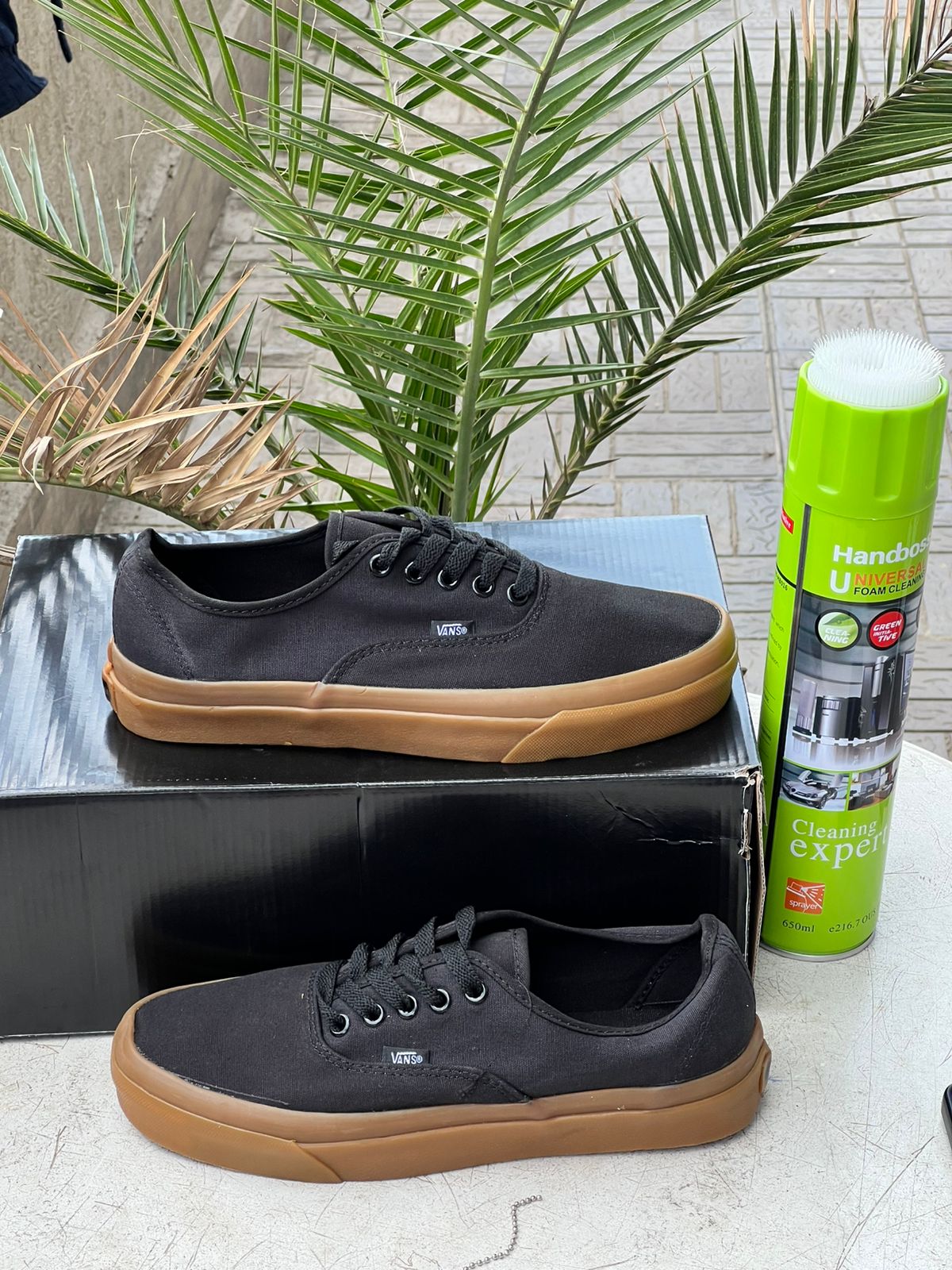 Vans Classic Black Canvas & Gum Sole Sneakers - Men's & Women's Casual Shoes for Skateboarding, Streetwear & Everyday Wear