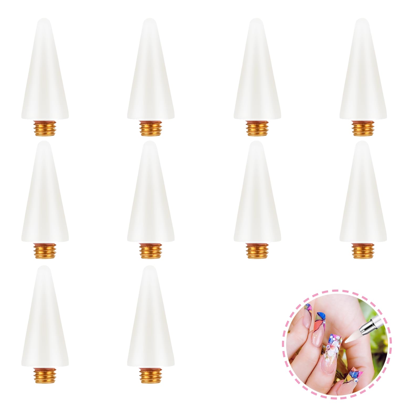 10 Pcs Wax Pencil for Rhinestones - Wax Tips Replacement Heads for Nail Dotting Pen, Rhinestone Picker Tool - Perfect for Nail Art, Jewelry Making & DIY Crafts