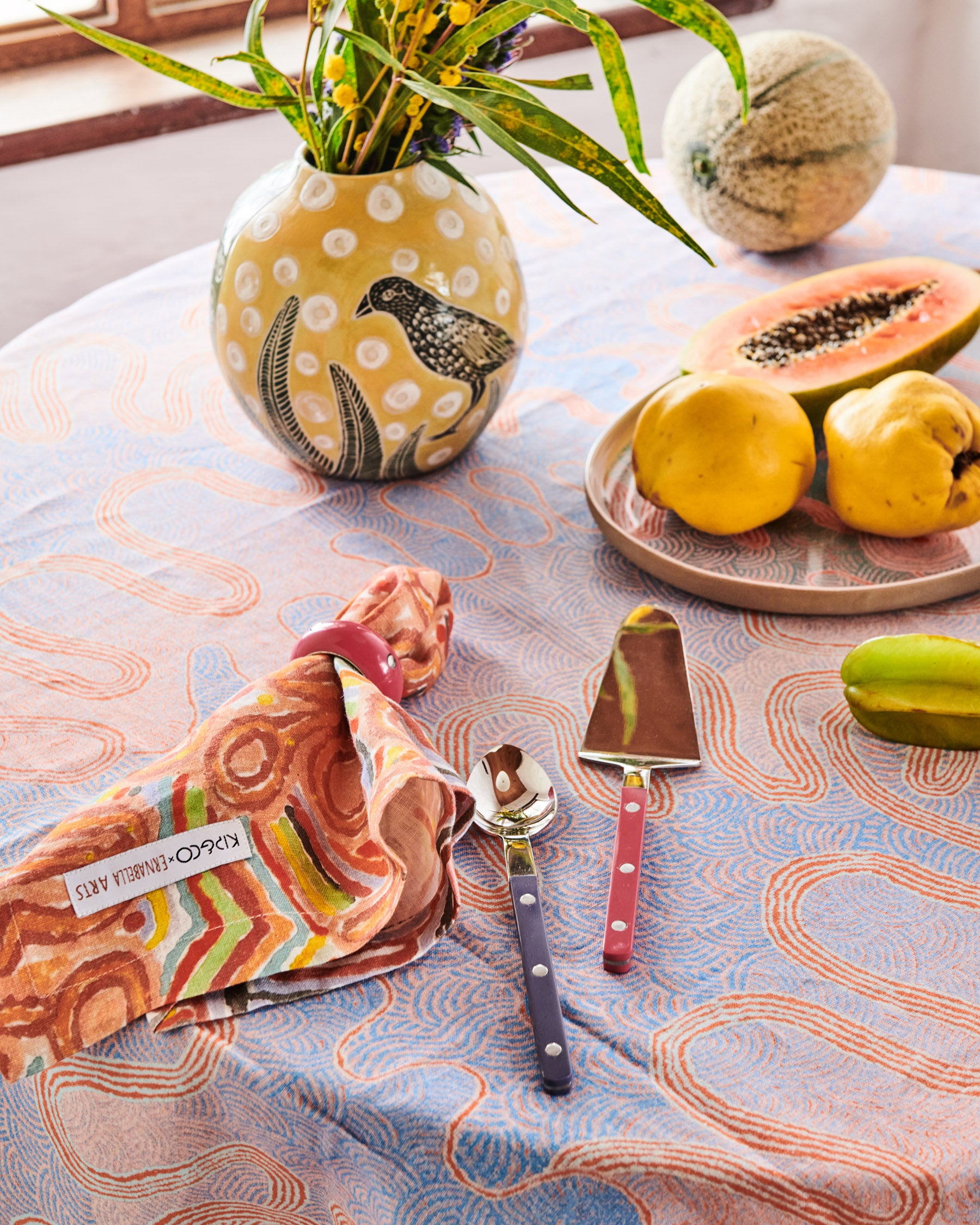 Premium Kalaya Ngura Rectangular Linen Tablecloth - Elegant Dining & Home Decor for Weddings, Parties & Everyday Use