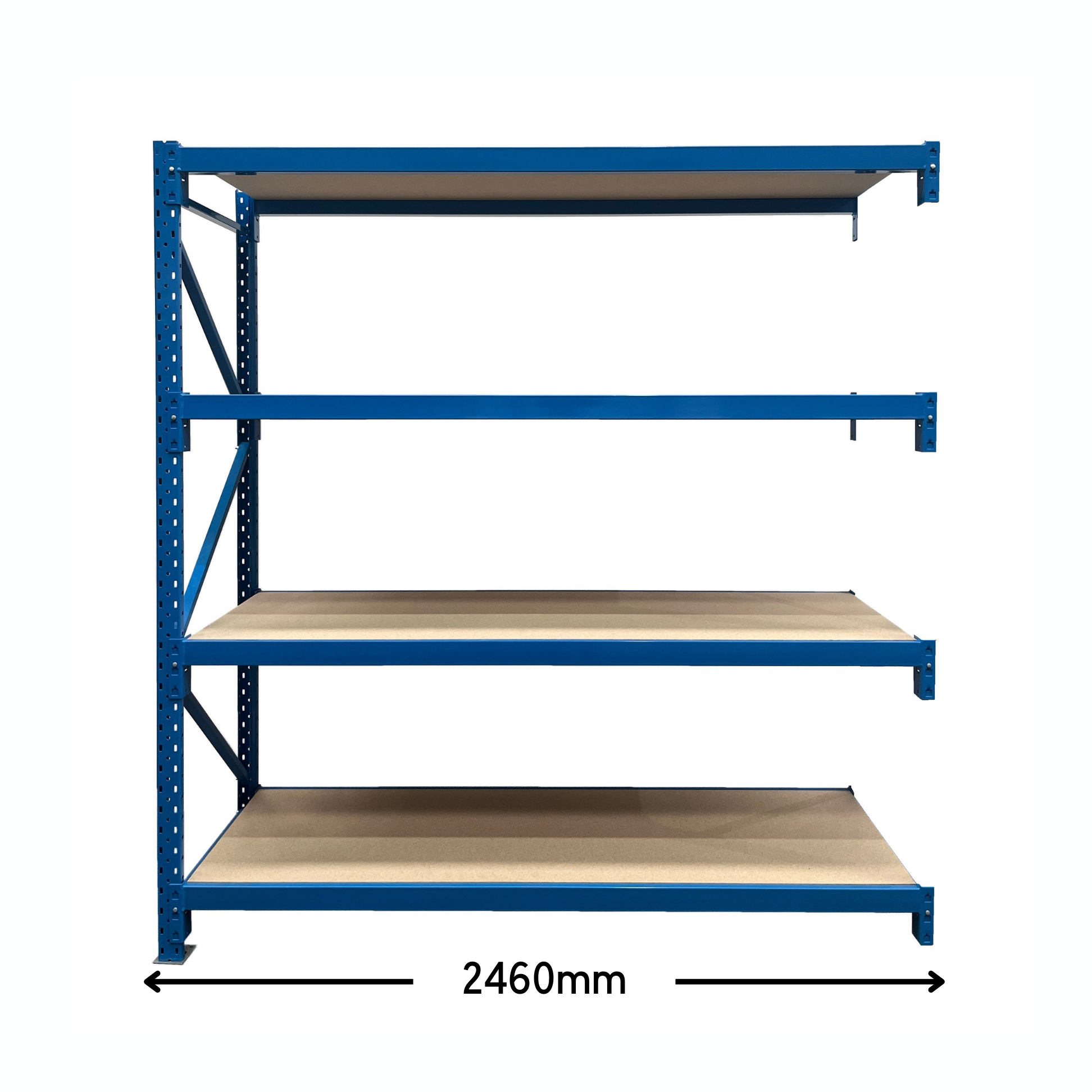 Longspan Add-On Bay with 4 Levels - Heavy Duty Storage Shelving for Warehouse, Garage & Retail Organization