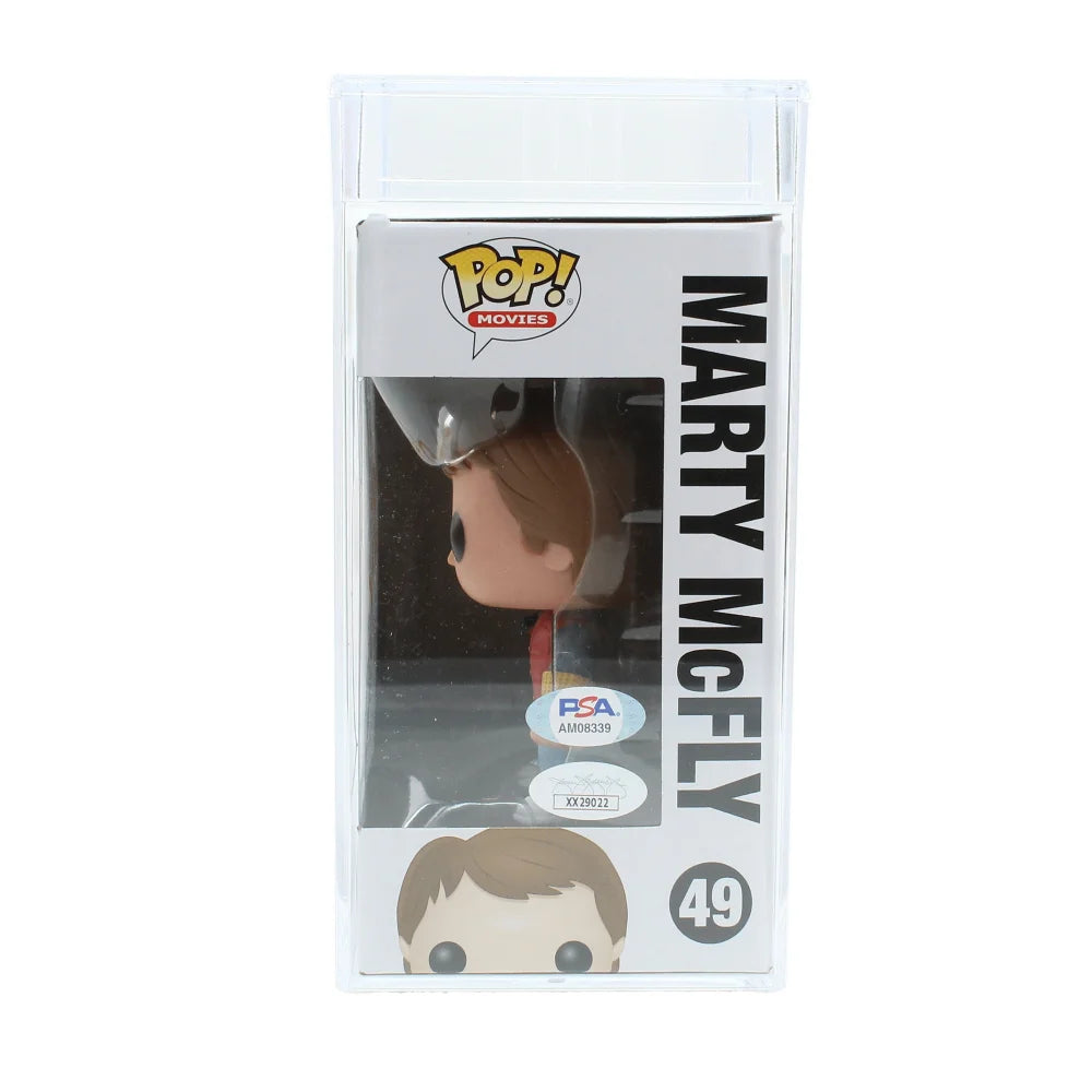 Michael J. Fox Autographed Back to the Future Funko Pop #49 Marty McFly - PSA/DNA Certified Collectible - Perfect for Movie Memorabilia Fans & Pop Culture Collectors