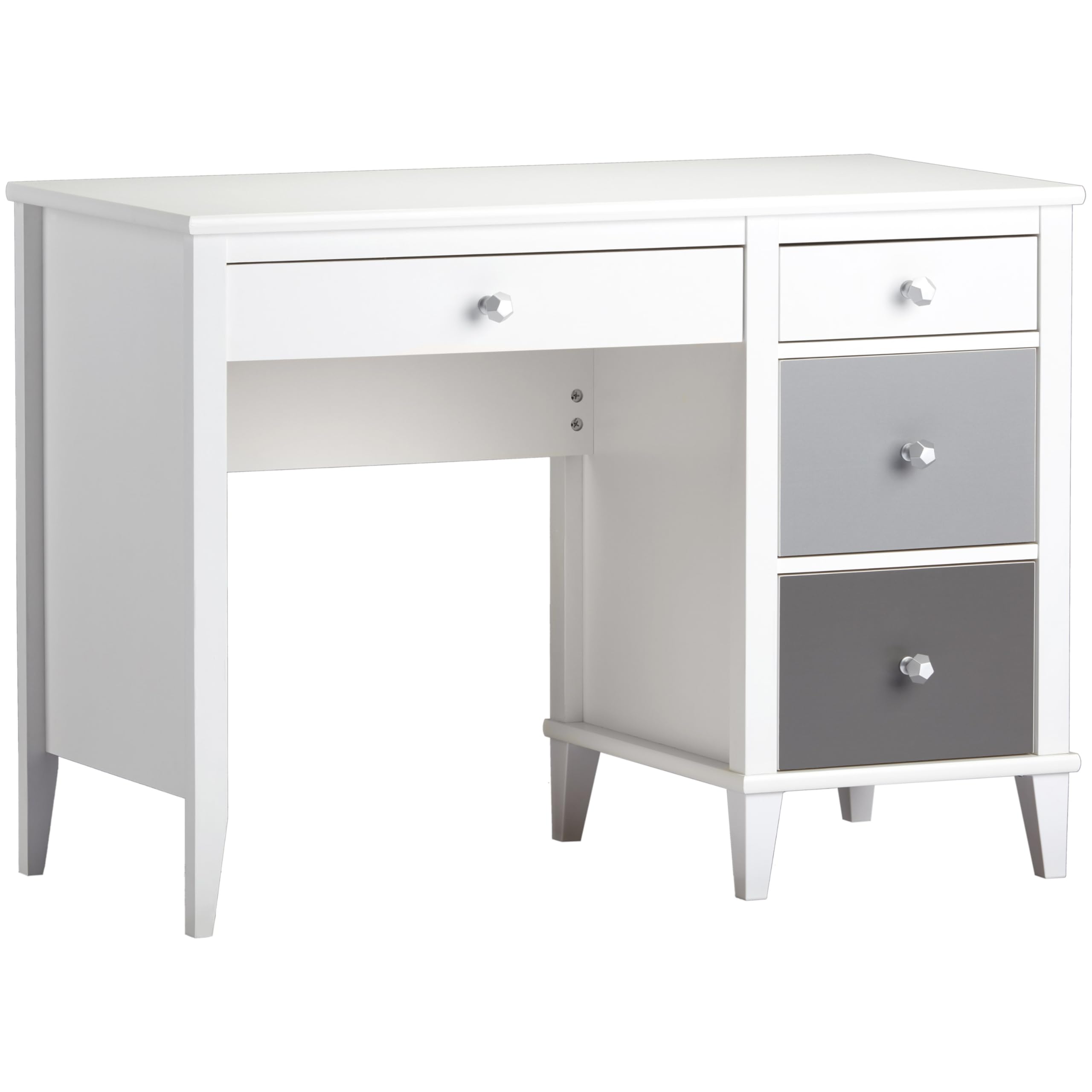 Little Seeds Monarch Hill Poppy Kids Study Desk with Grey Drawers - Perfect for Homework, Drawing & Small Space Bedrooms