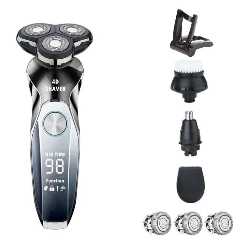 Electric Head Shaver for Bald Men - USB Rechargeable & Waterproof Men's Trimmer Razor for Smooth Shaving - Perfect for Travel, Gym & Daily Grooming (Color: A)