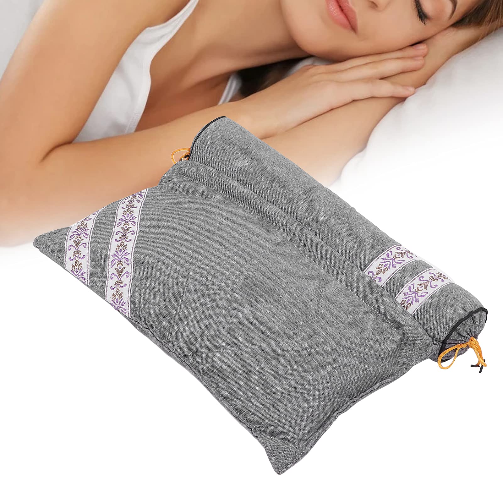Ergonomic Memory Foam Pillow for Neck and Head Support - Wormwood Cervical Pillow with Contoured Design for Pain Relief, Grey | Perfect for Side Sleepers, Back Pain Relief & Office Chair Comfort