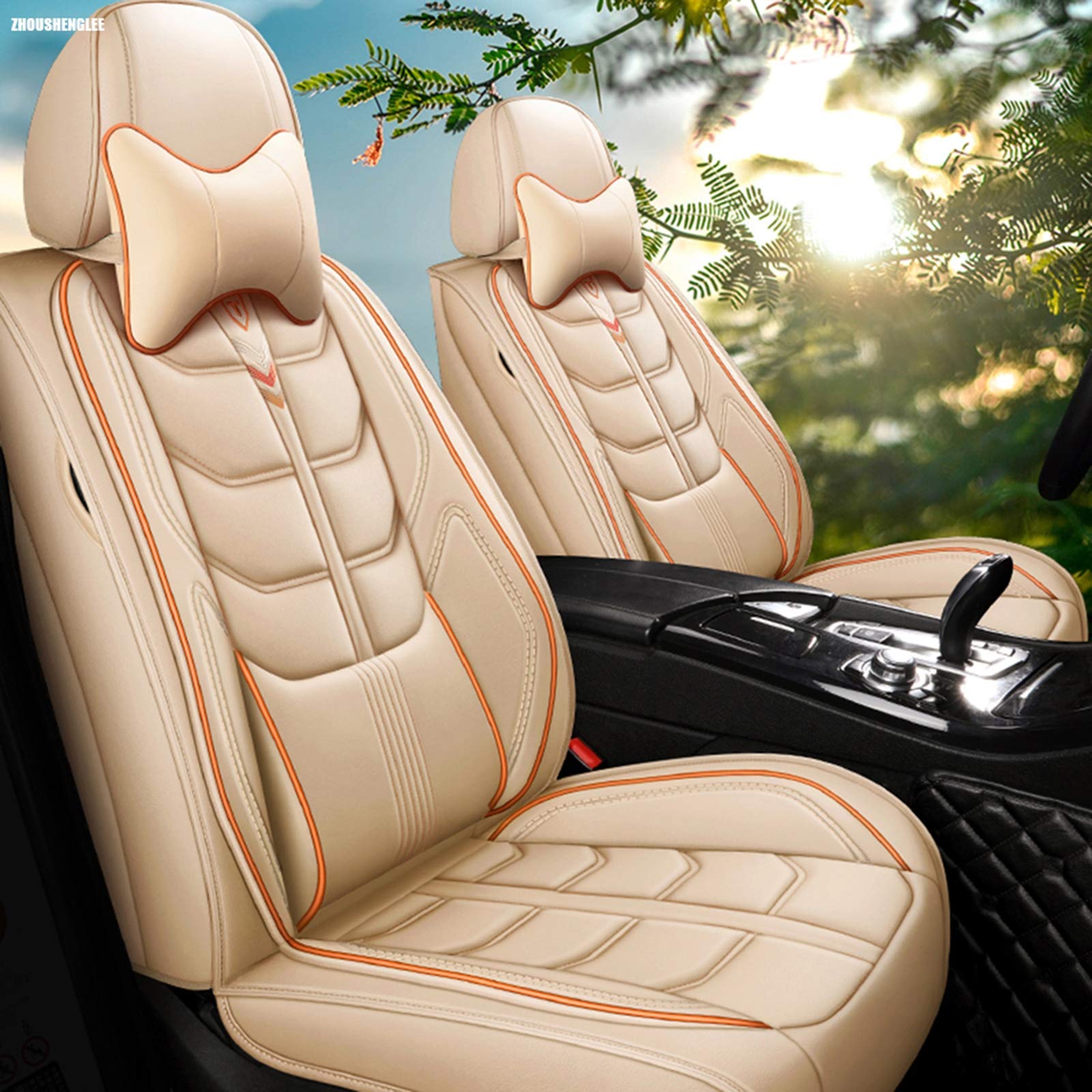 Fly YUTING Universal PU Leather Car Seat Cover - Durable Automobile Seat Protector for Vehicle Styling & Interior Upgrade, Perfect for Daily Commute & Road Trips