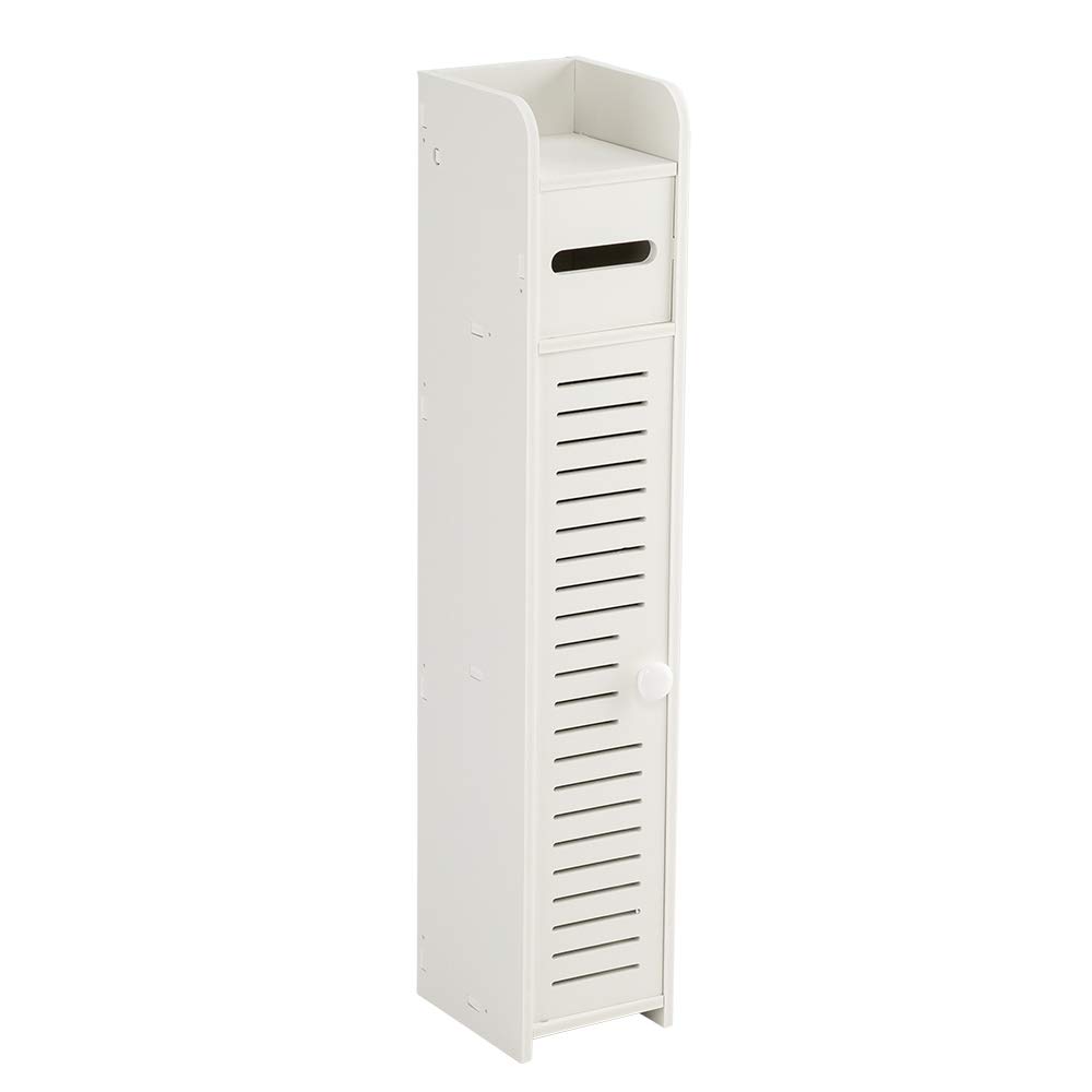 GREEF White Bathroom Storage Cabinet with Shelves - Space-Saving for Small Bathrooms