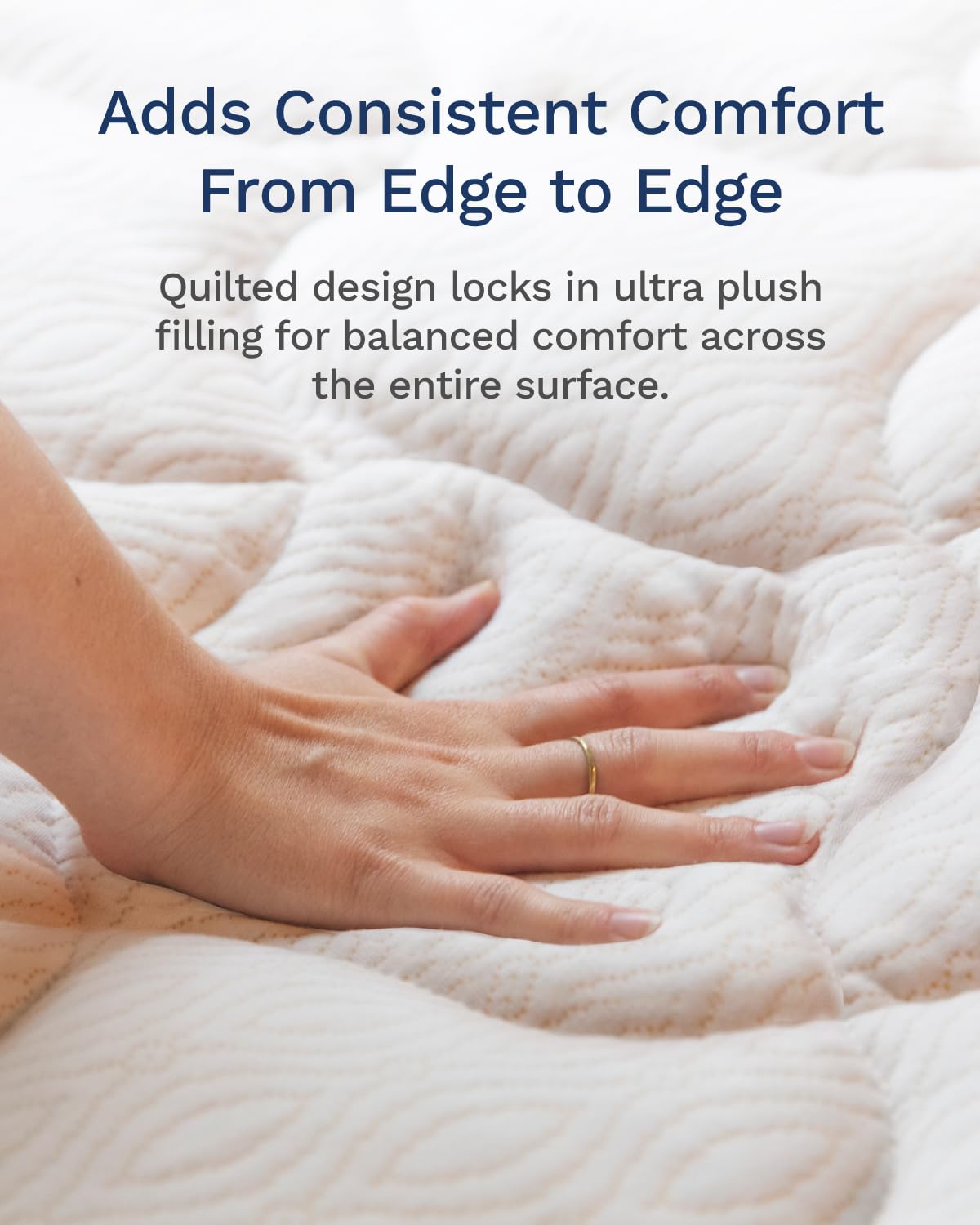 ViscoSoft Copper Infused Full Mattress Topper - Premium Quilted Fiberfill with 18