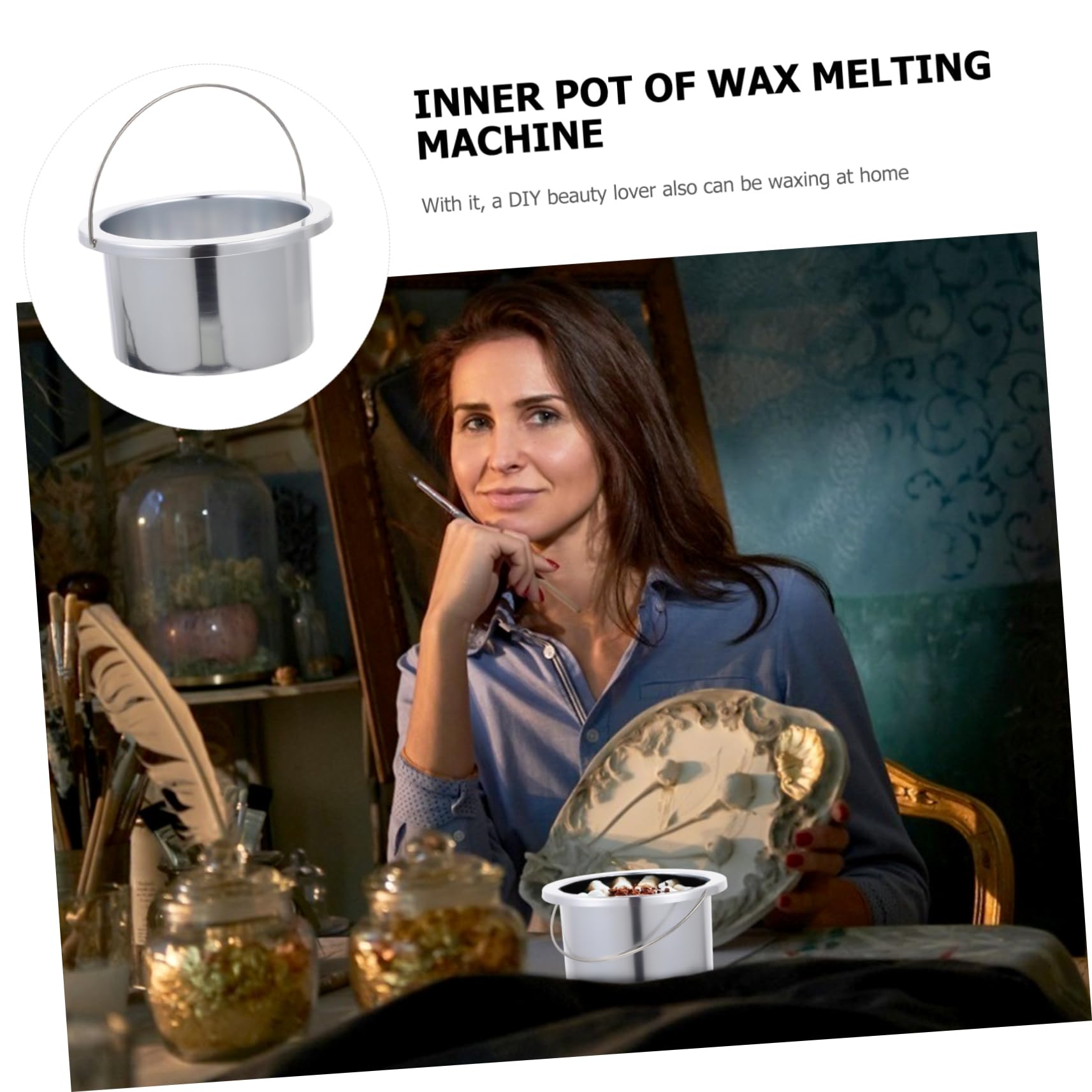IPetboom Wax Warmer Machine Kit with Aluminum Inner Pot - Professional Hair Removal Wax Heater for Salon & Home Use - Includes Hansen Wax Refill - Perfect for Bikini, Legs, Face & Body Waxing