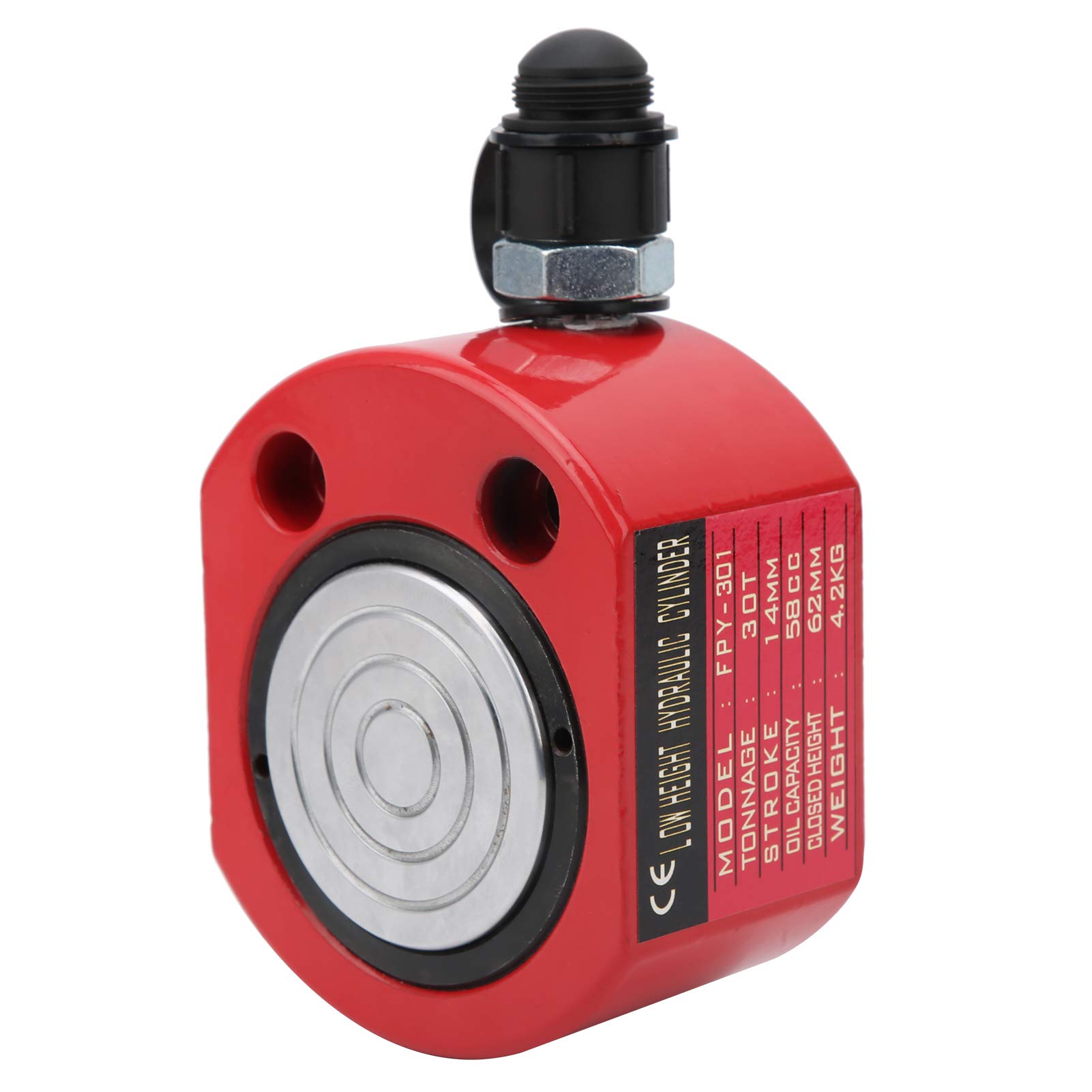 30 Ton Hydraulic Lifting Cylinder Jack - 45# Steel Hollow Hole Design with Automatic Oil Return (58CC Capacity) - Heavy Duty for Shipbuilding, Construction & Industrial Applications