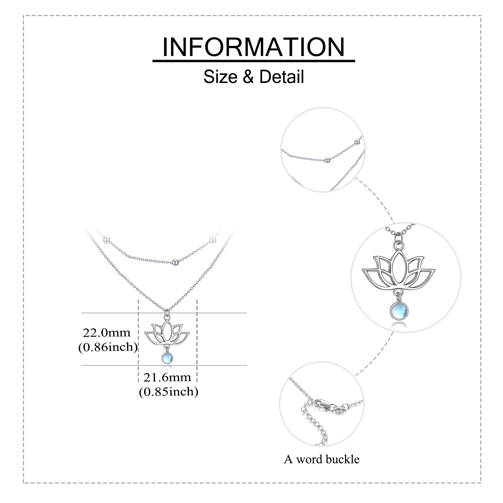 Sterling Silver Tree of Life Lotus Daisy Layered Necklace - Stacked Choker Jewelry Gift for Women, Perfect for Weddings, Anniversaries & Everyday Elegance