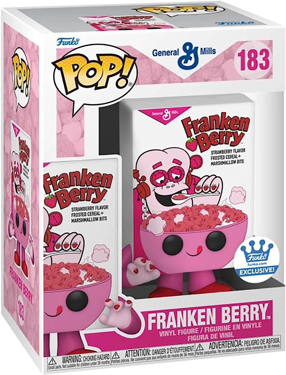 Funko Exclusive #183 General Mills Franken Berry Collectible Figure - Perfect for Halloween Decor, Pop Culture Displays & Cereal Lovers Collection