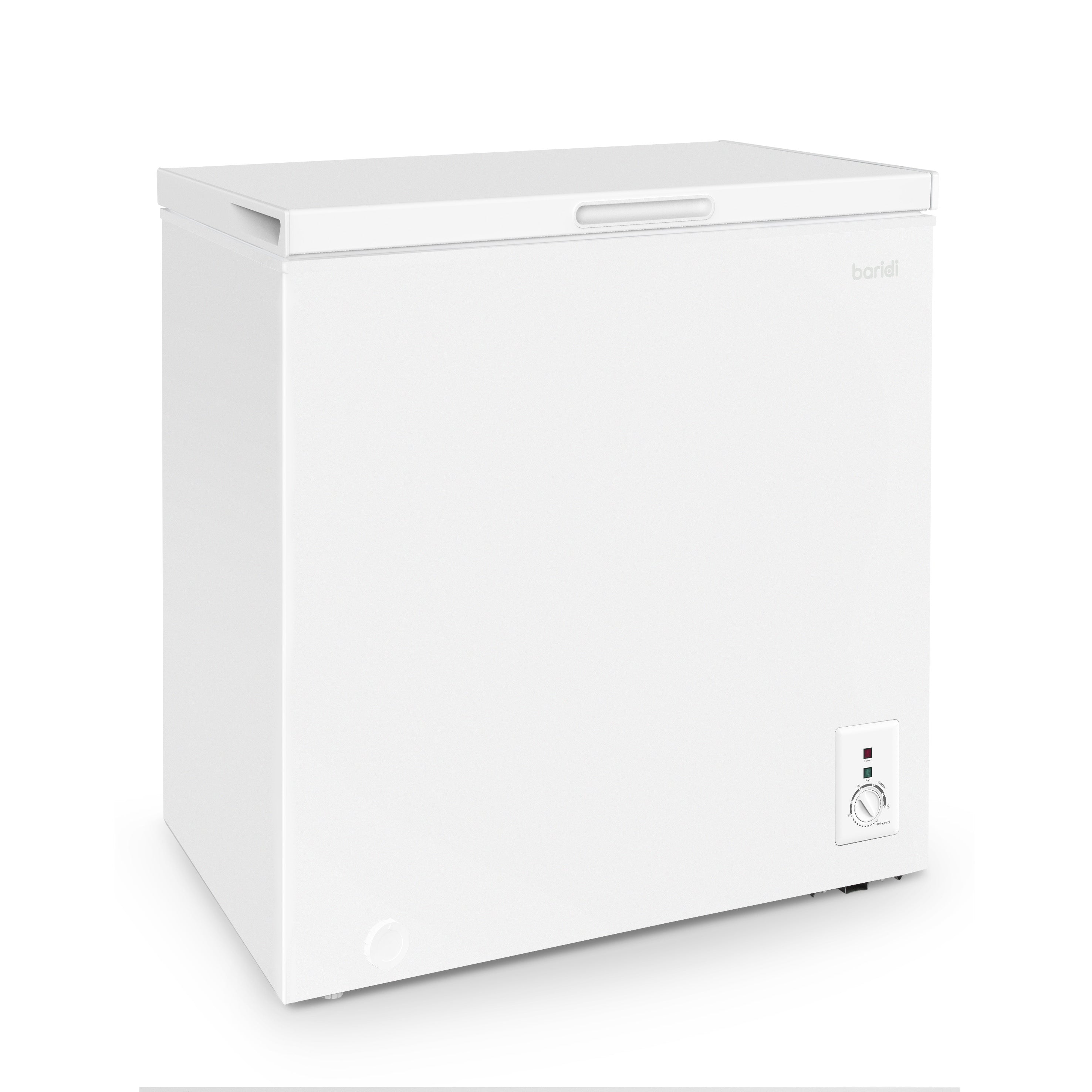 Baridi 5.0 cu ft Freestanding Chest Freezer - 142L Capacity, Adjustable Thermostat, Energy Efficient White Freezer for Home, Garage & Basement - Perfect for Bulk Food Storage & Meal Prep