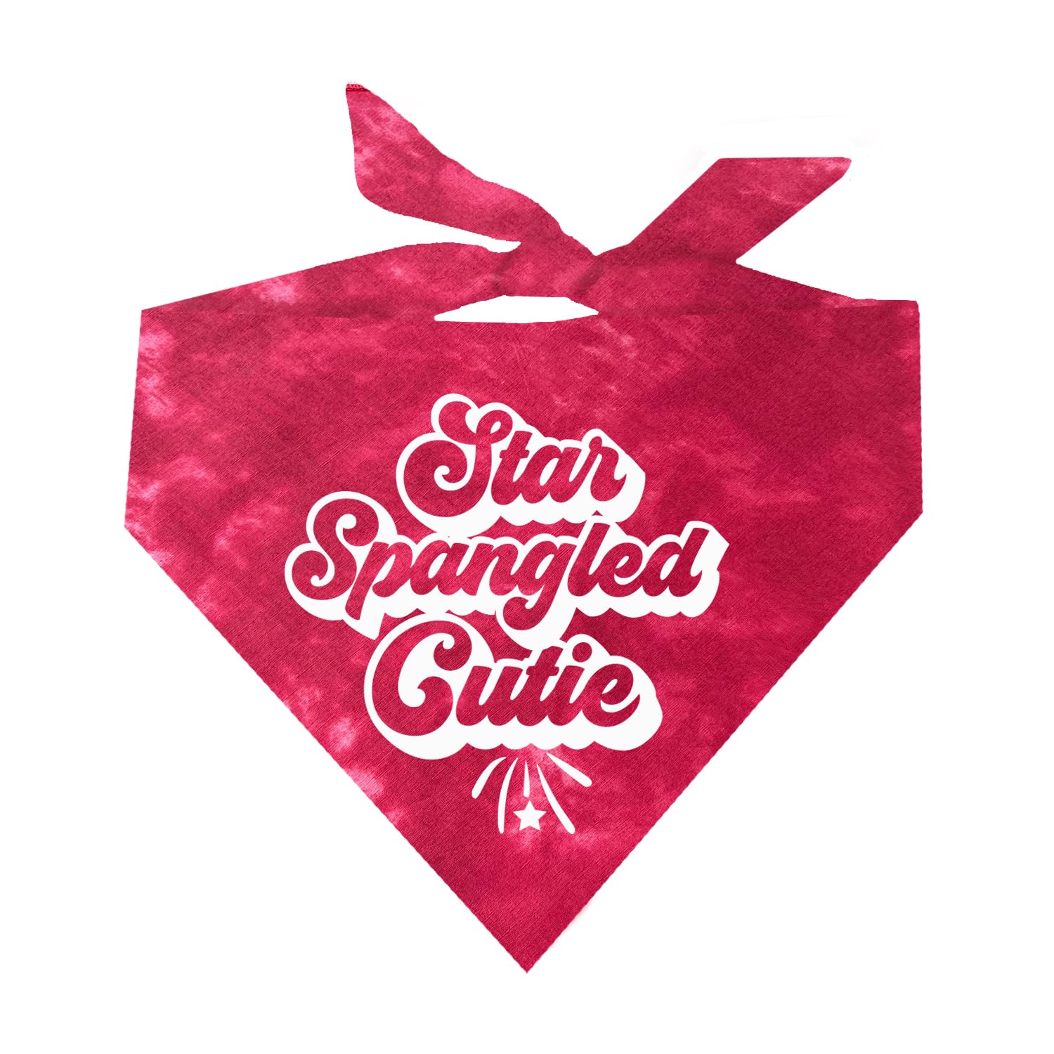 Star Spangled Cutie Patriotic Dog Bandana for 4th of July - Red Scrunch Design, One Size Fits All (OS 747) - Perfect for Independence Day Parades & Pet Photo Shoots