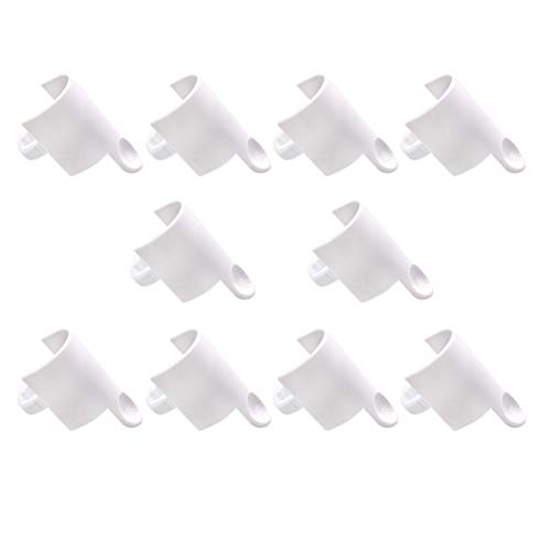 Healifty 10pcs U-Shape Lash Glue Rings - False Eyelash Glue Holder & Finger Rest Plate for Eyelash Extensions - Professional Makeup Tools for Salon & Home Use