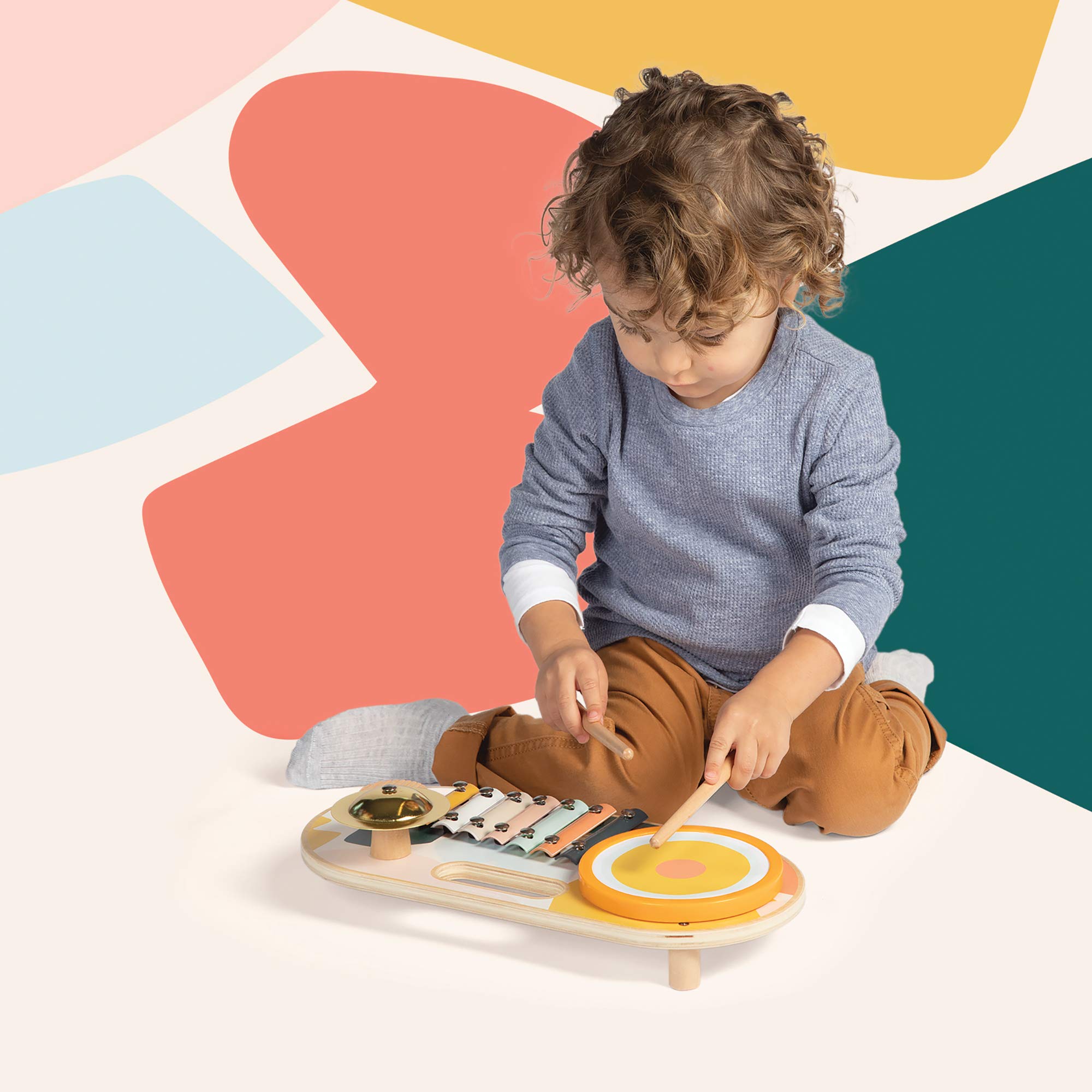 Manhattan Toy Deep Sea Adventure Wooden Toddler Activity Center - Clacking Clams, Spinning Gears, Gliders & Bead Runs - Educational Montessori Toy for 1-3 Year Olds - Perfect for Early Learning & Sensory Play at Home or Daycare