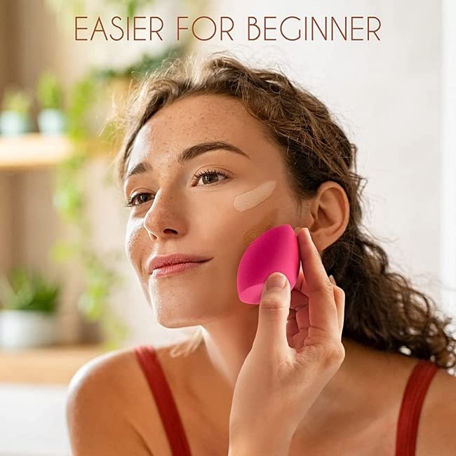 Bodytech Makeup Sponge Beauty Blender - 4 Pack for Foundation, Concealer & Powder Application | Soft Cosmetic Puff for Flawless Blending | Perfect for Daily Makeup & Professional Use (Colors May Vary)