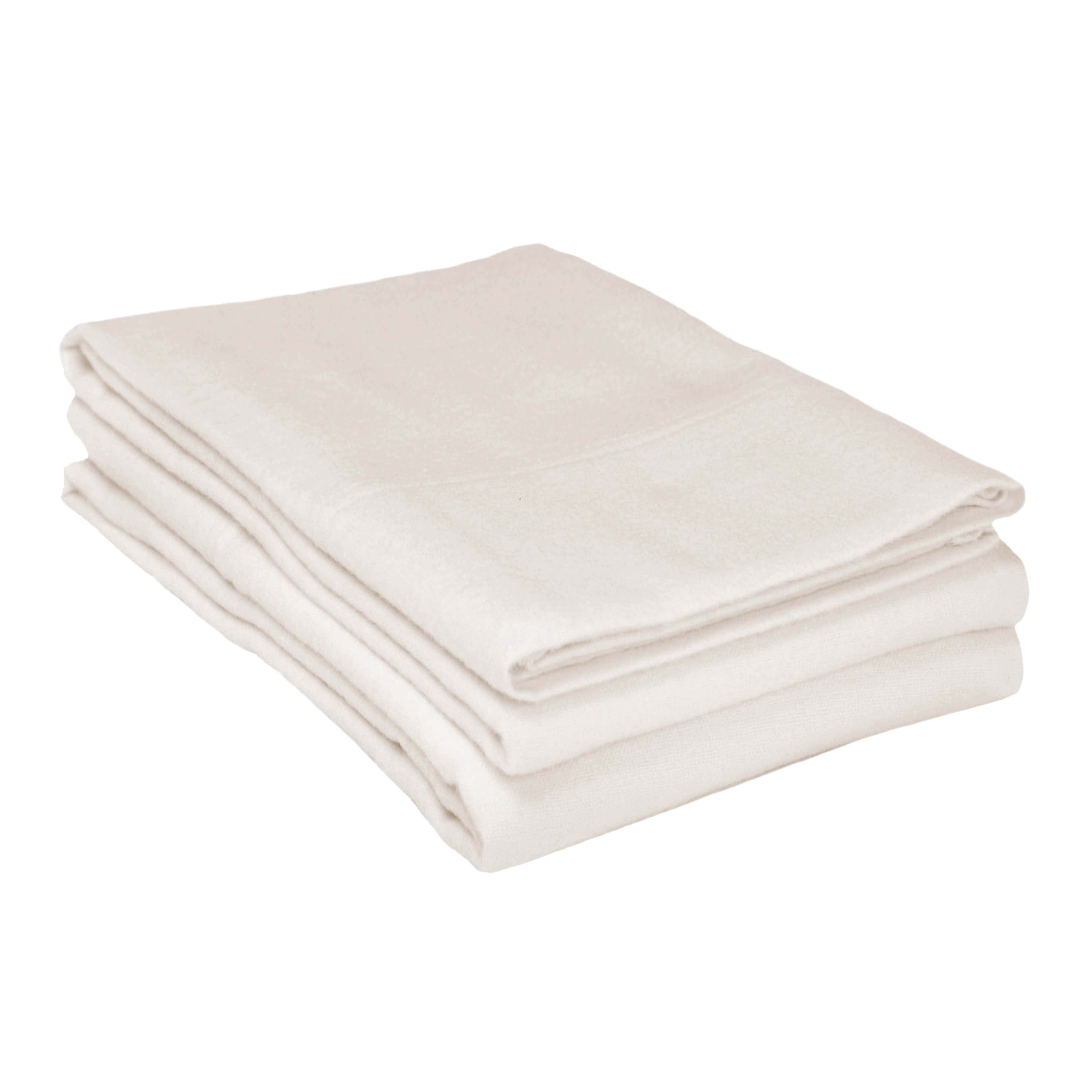 Soft Cotton Flannel 2-Piece Pillowcase Set - Breathable & Cozy Bedding for Winter - Perfect for Home, Hotel, and Guest Room Use