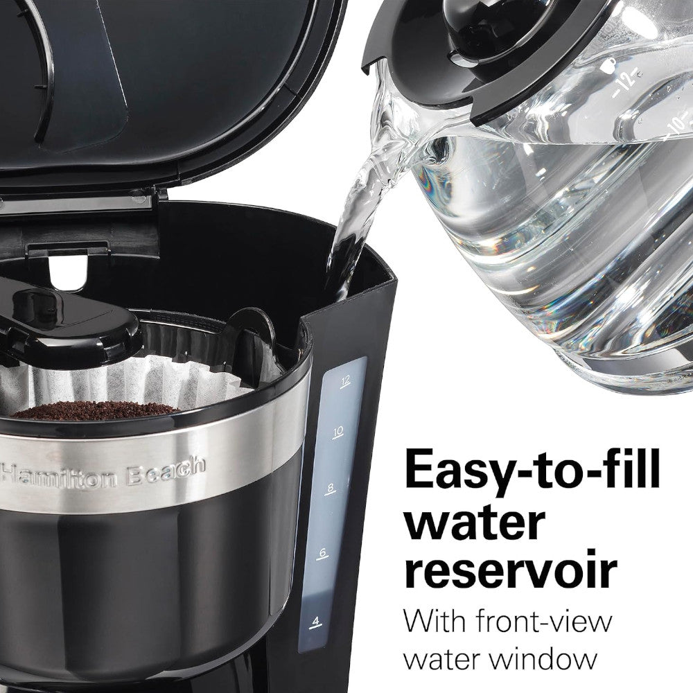 Hamilton Beach 49631 12-Cup Programmable Coffee Maker - Perfect for Home, Office & Entertaining