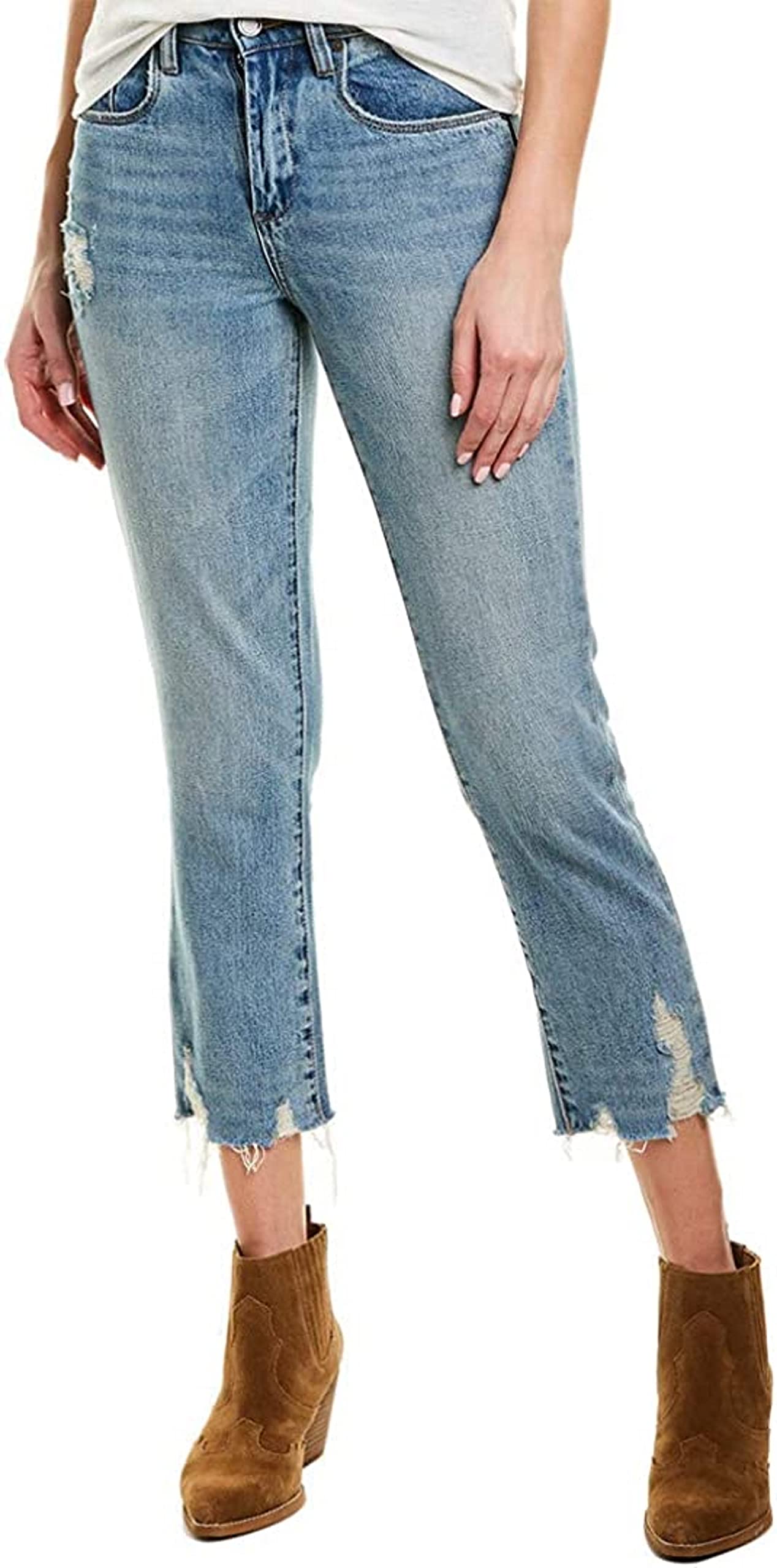 BLANKNYC Women's Luxury Cropped Jeans - High Waist Stylish Denim Pants for Casual Outfits | Perfect for Date Night, Brunch & Everyday Wear