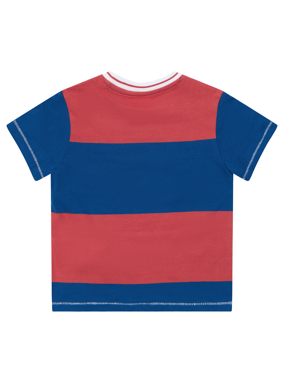 Blue and Red Short Sleeve T-Shirt for Kids (Ages 2-7) - Comfortable Cotton Tee for Playtime, School & Everyday Wear