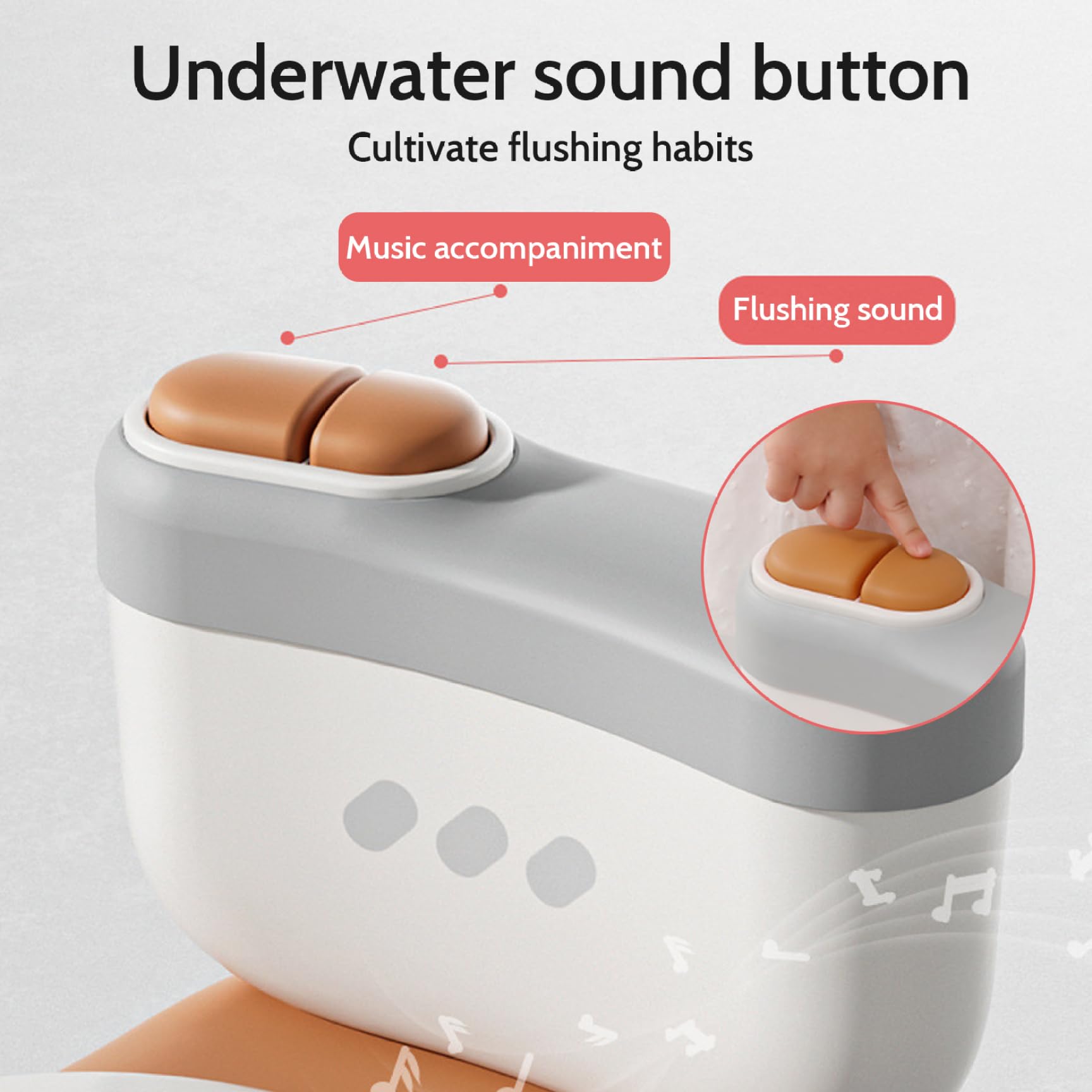 **Realistic Toddler Potty Training Toilet with Flush Sound – Portable & Splashproof Kids Potty Seat for Boys & Girls – Ideal for Home, Travel & Daycare Use**