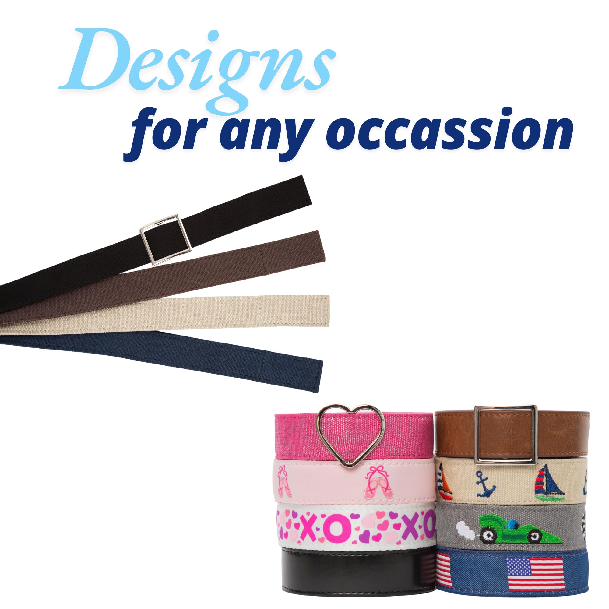 Adjustable Velcro Belt for Toddlers & Kids - Durable Solid Canvas Print - Perfect for Pants, Jeans & School Uniforms