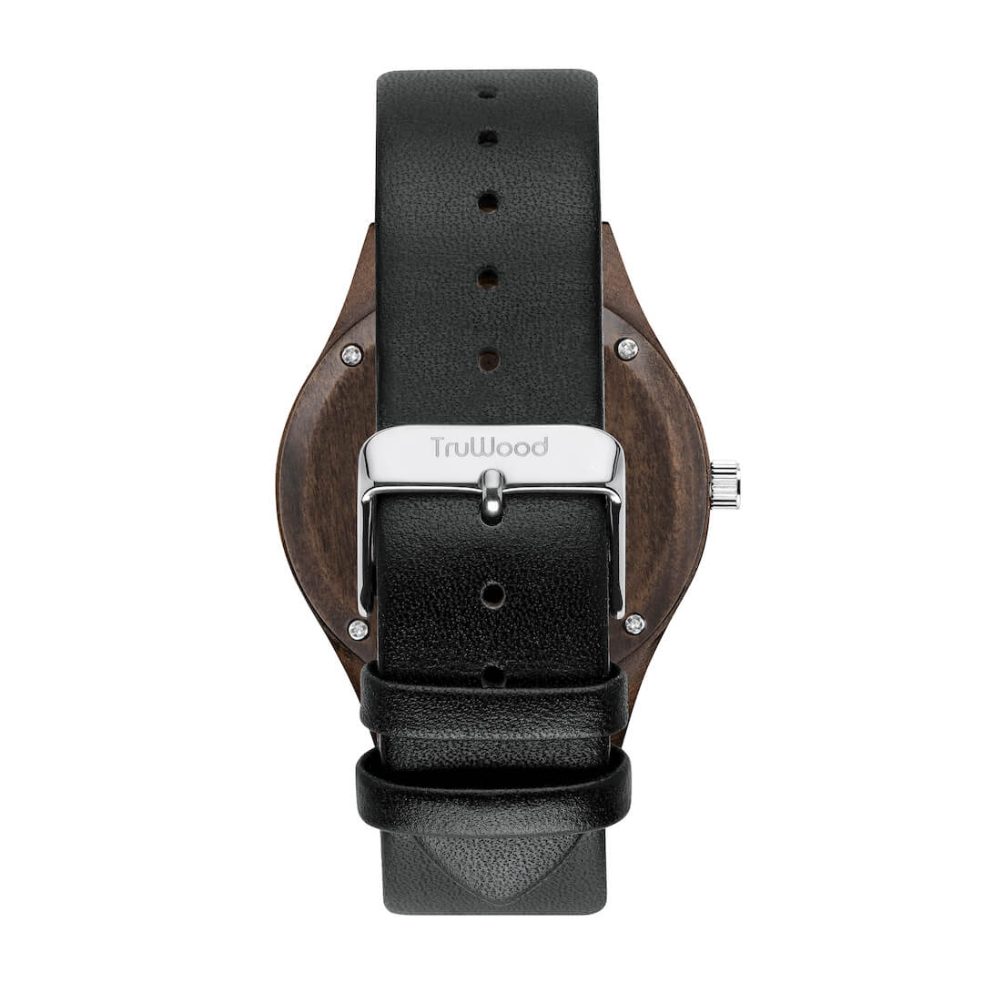 Truwood Leaf Green Wooden Watch for Men - Eco-Friendly Wooden Wristwatch with Adjustable Band - Perfect for Casual Wear, Outdoor Activities & Gifts