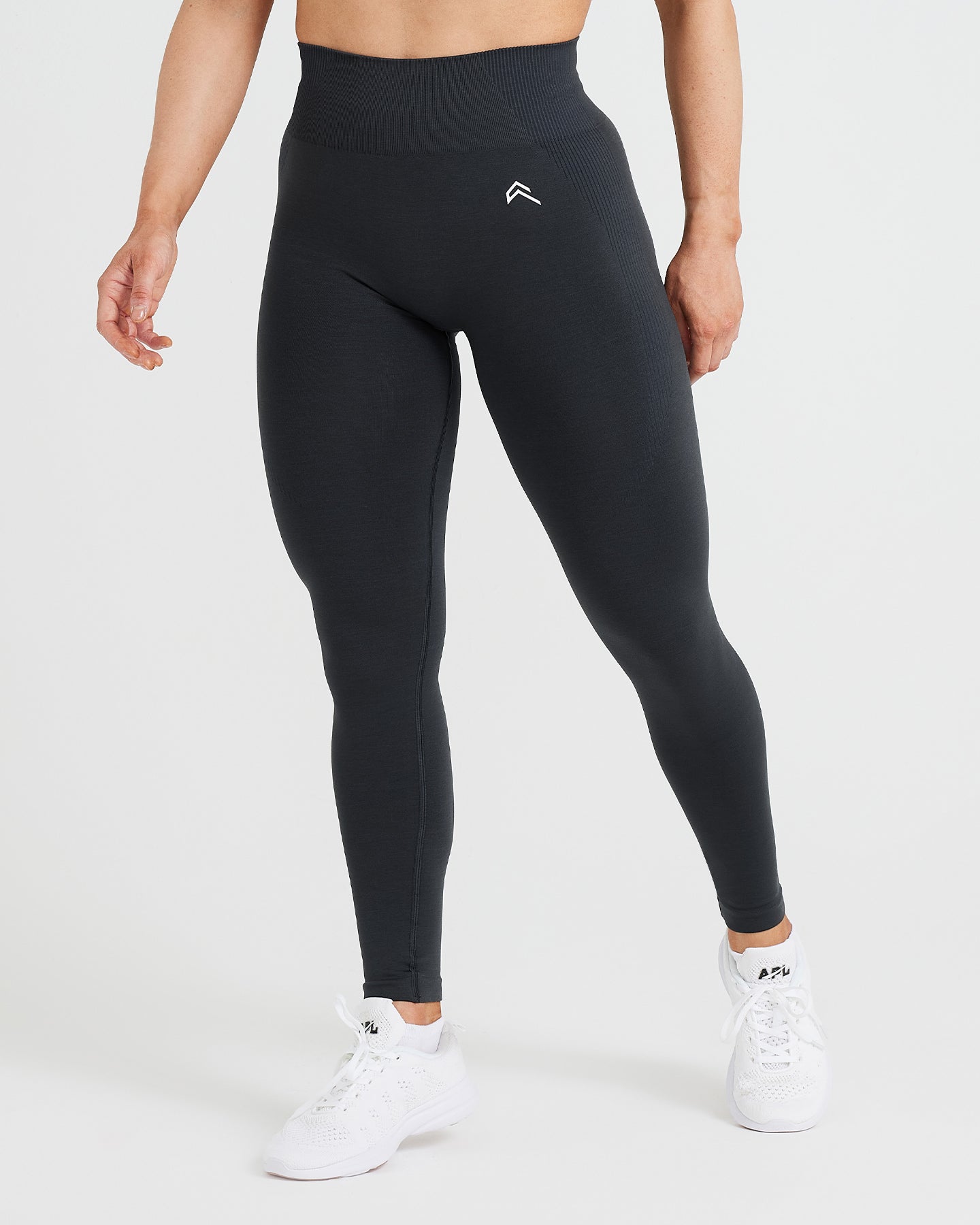 Classic Seamless 2.0 Leggings for Women - High Waist Yoga Pants in Coal Marl Color | Perfect for Workout, Yoga, Running & Lounge Wear