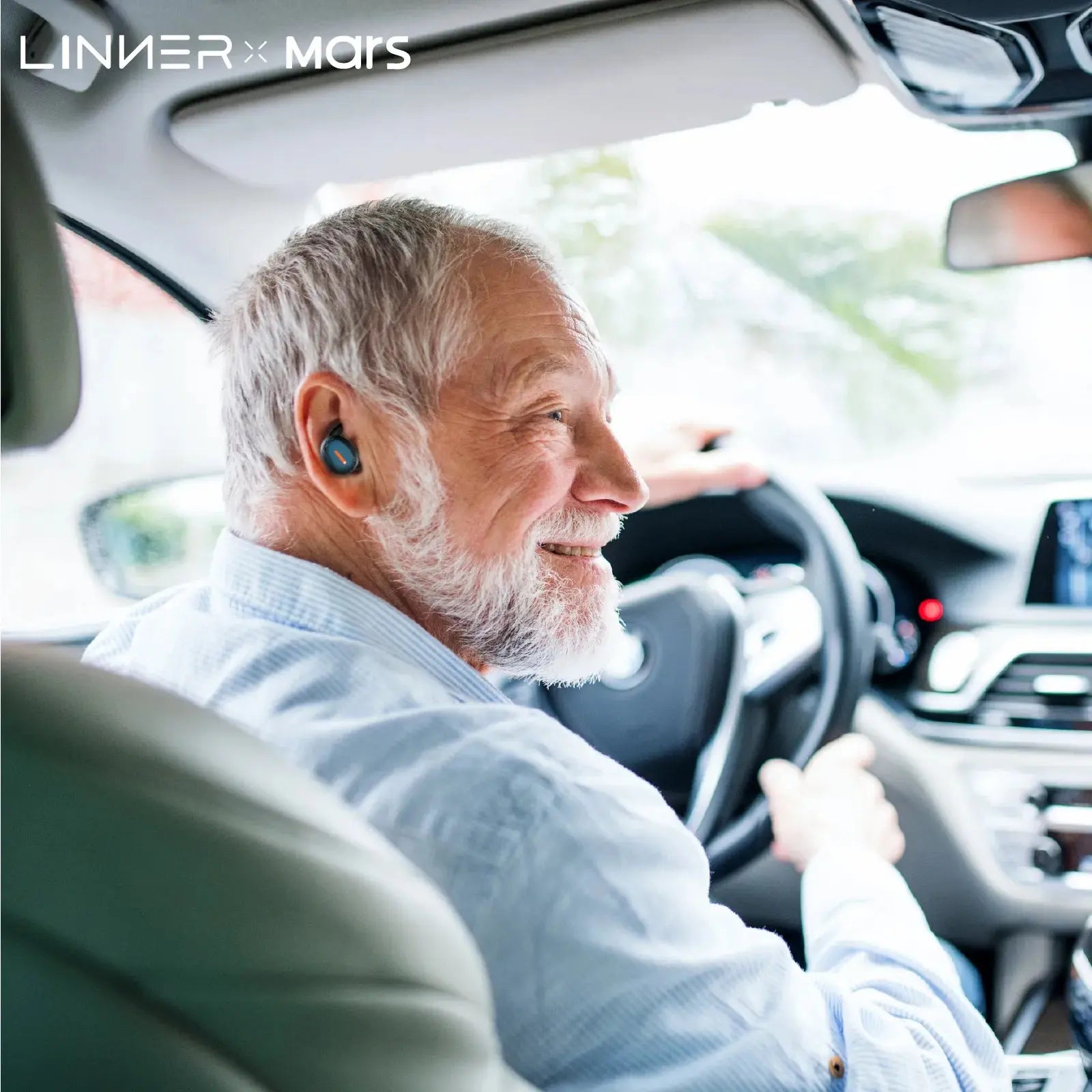 Linner Mars OTC Hearing Aids - Rechargeable Digital Hearing Amplifier for Adults with Noise Reduction, Comfort Fit for Daily Use, Work & Social Gatherings