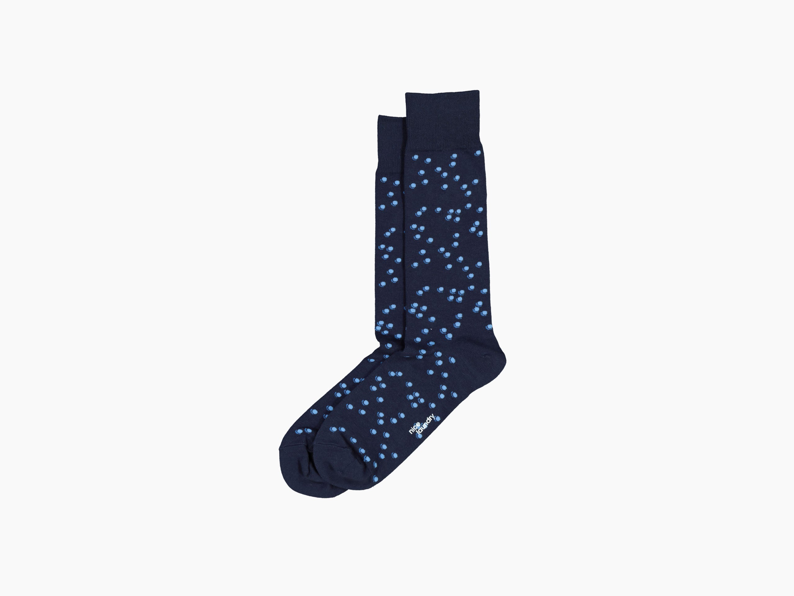 Tonal Dots Navy/Light Blue Women's Casual Dress - Perfect for Summer Outings, Beach Vacations & Brunch Dates