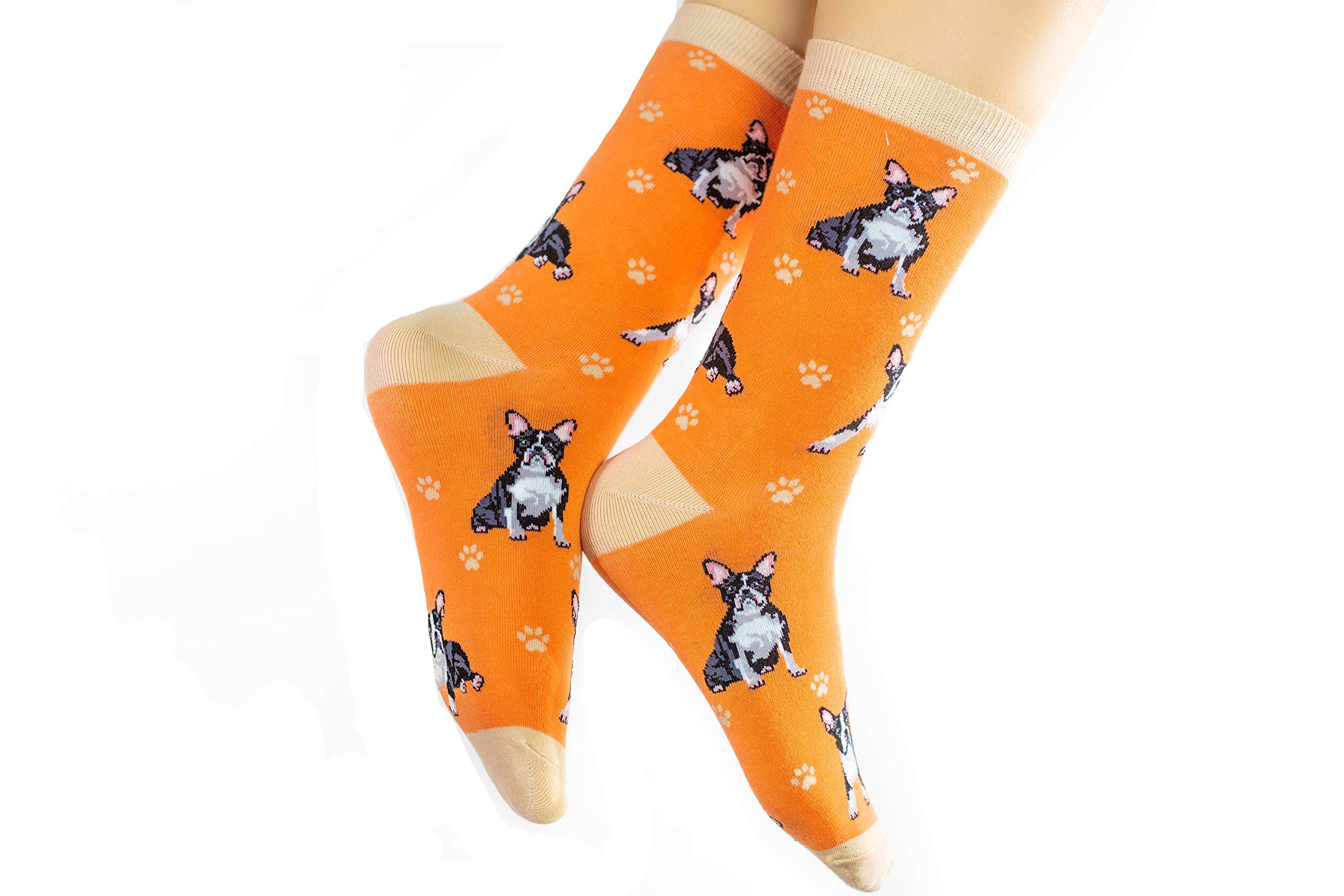 Dog Print Crew Socks for Men & Women - Cute Dog Face Novelty Socks - Perfect Gift for Dog Lovers - Great for Casual Wear, Gifts & Dog-Themed Parties