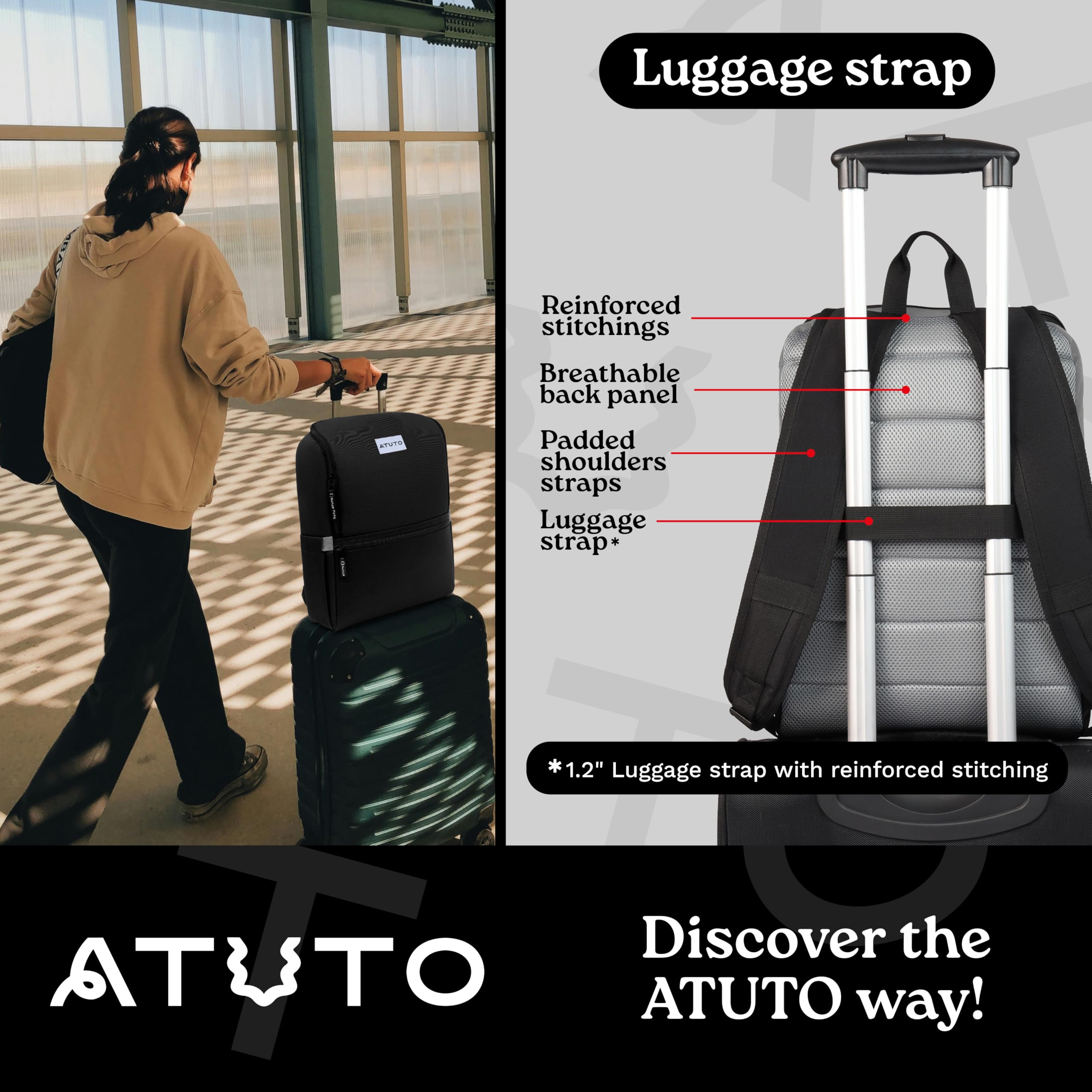 Slim Laptop Backpack with Luggage Strap & Trolley Sleeve - 16.5 Inch Laptop Backpack with Airflow Back & Full Padding (Grey) - Perfect for Business Travel, Commuting & College Students