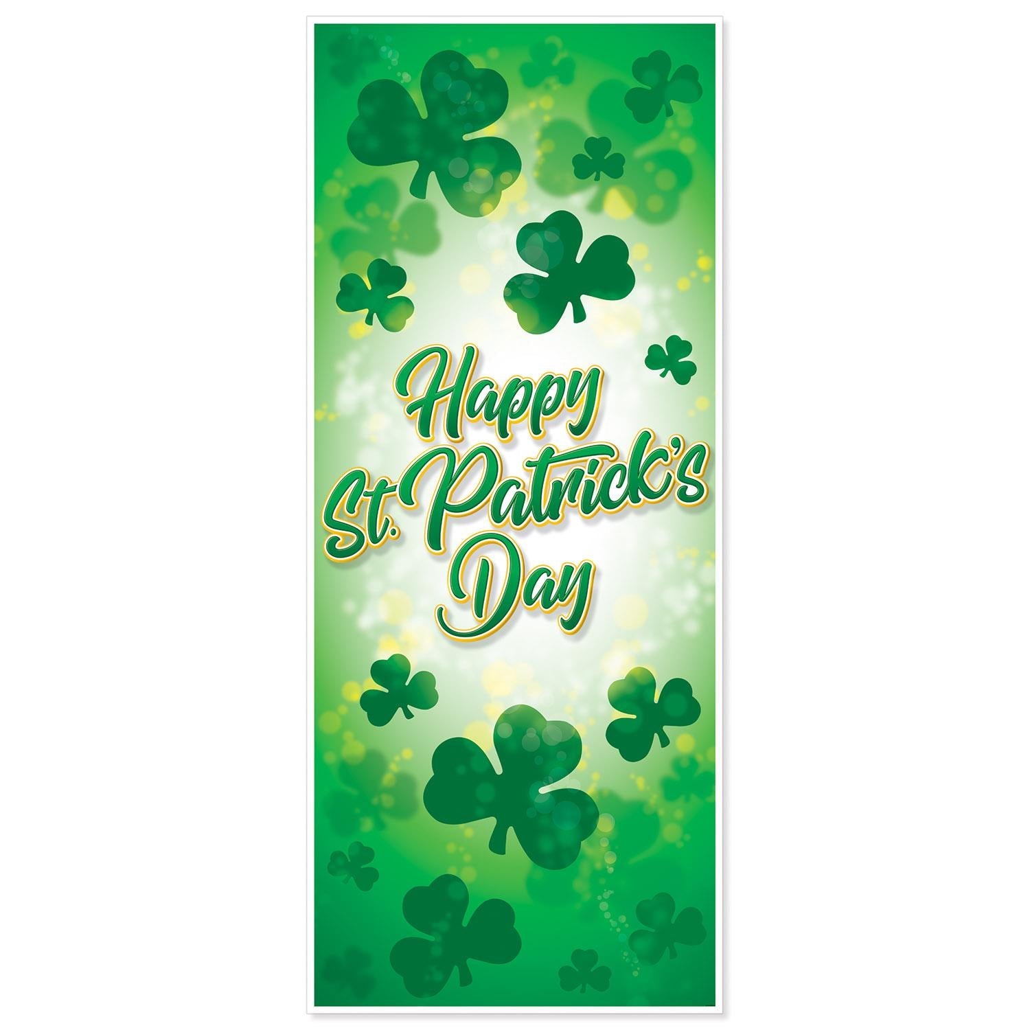 12 Pack Beistle Happy St. Patrick's Day Door Cover Decorations - Shamrock & Leprechaun Party Supplies for Home, Office, Classroom & Pub Decor - Perfect for St. Patrick's Day Celebrations & Irish Themed Parties