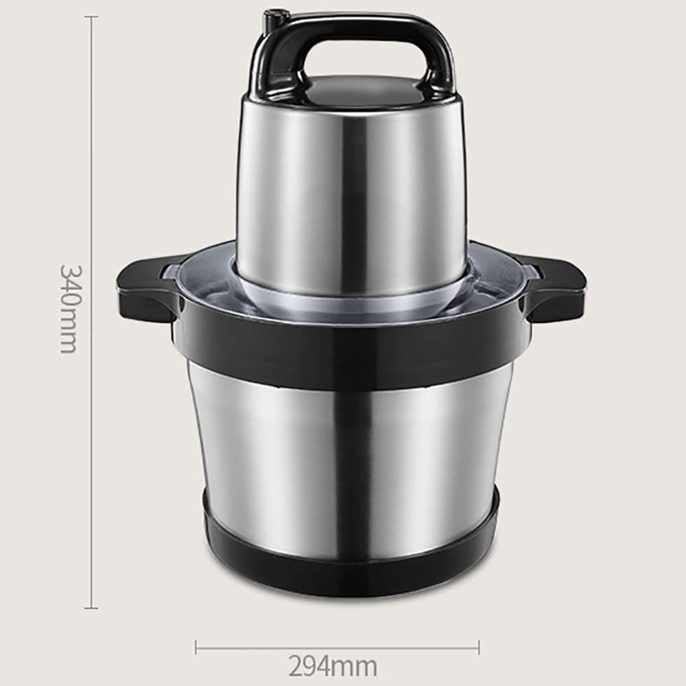 1000W Electric Food Chopper & Processor - 6L Stainless Steel Bowl, 2-Speed with 4 Blades - Perfect for Chopping Vegetables, Fruits, Meat, Nuts & Making Baby Food - Ideal for Meal Prep, Cooking & Healthy Eating