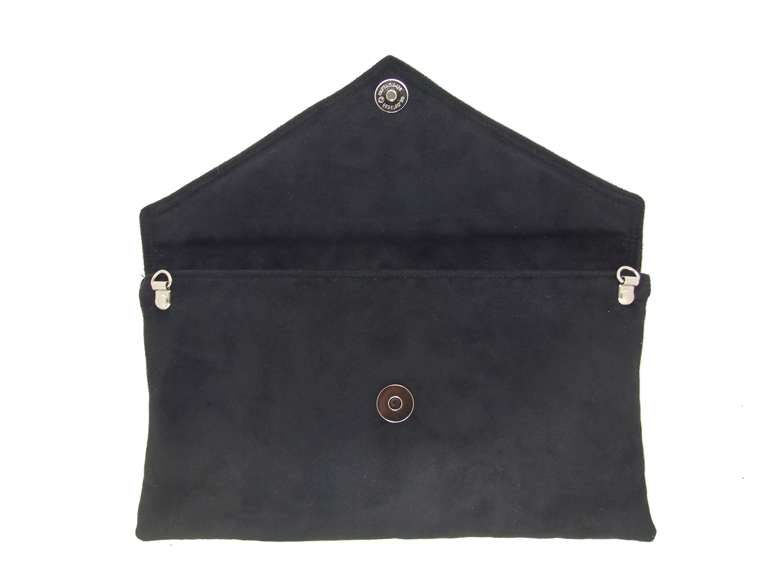 LONI Women's Stylish Faux Suede Envelope Clutch & Shoulder Bag - Perfect for Evening Parties, Weddings & Date Nights