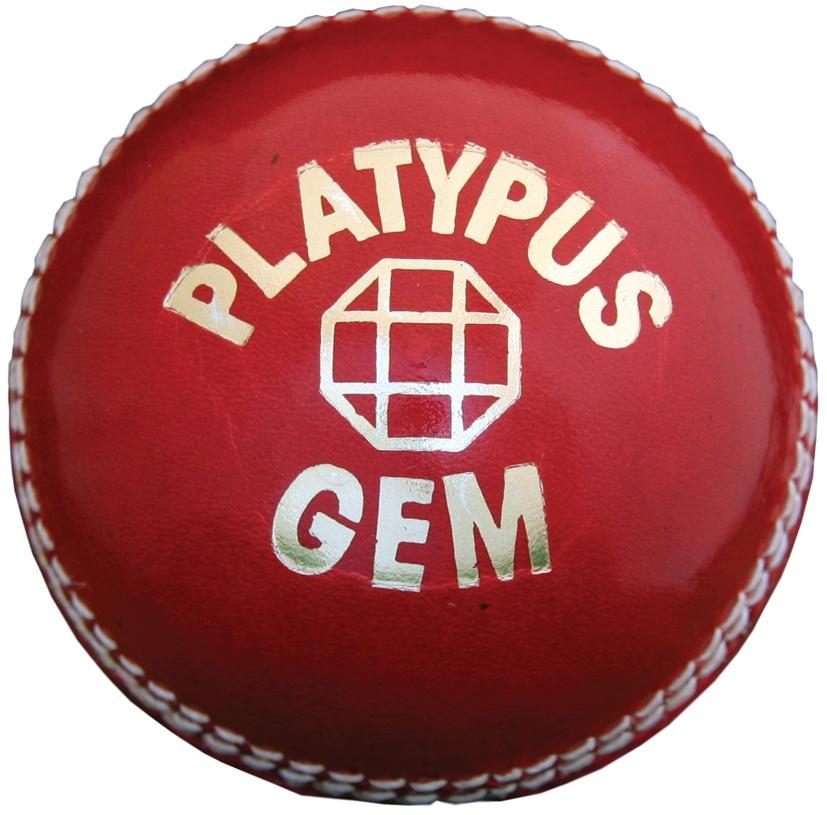 Platypus Gem 2-Piece 156g Cricket Ball Set - Professional Grade Leather Cricket Balls for Practice & Matches - Perfect for Cricket Training, Club Games & Tournament Play