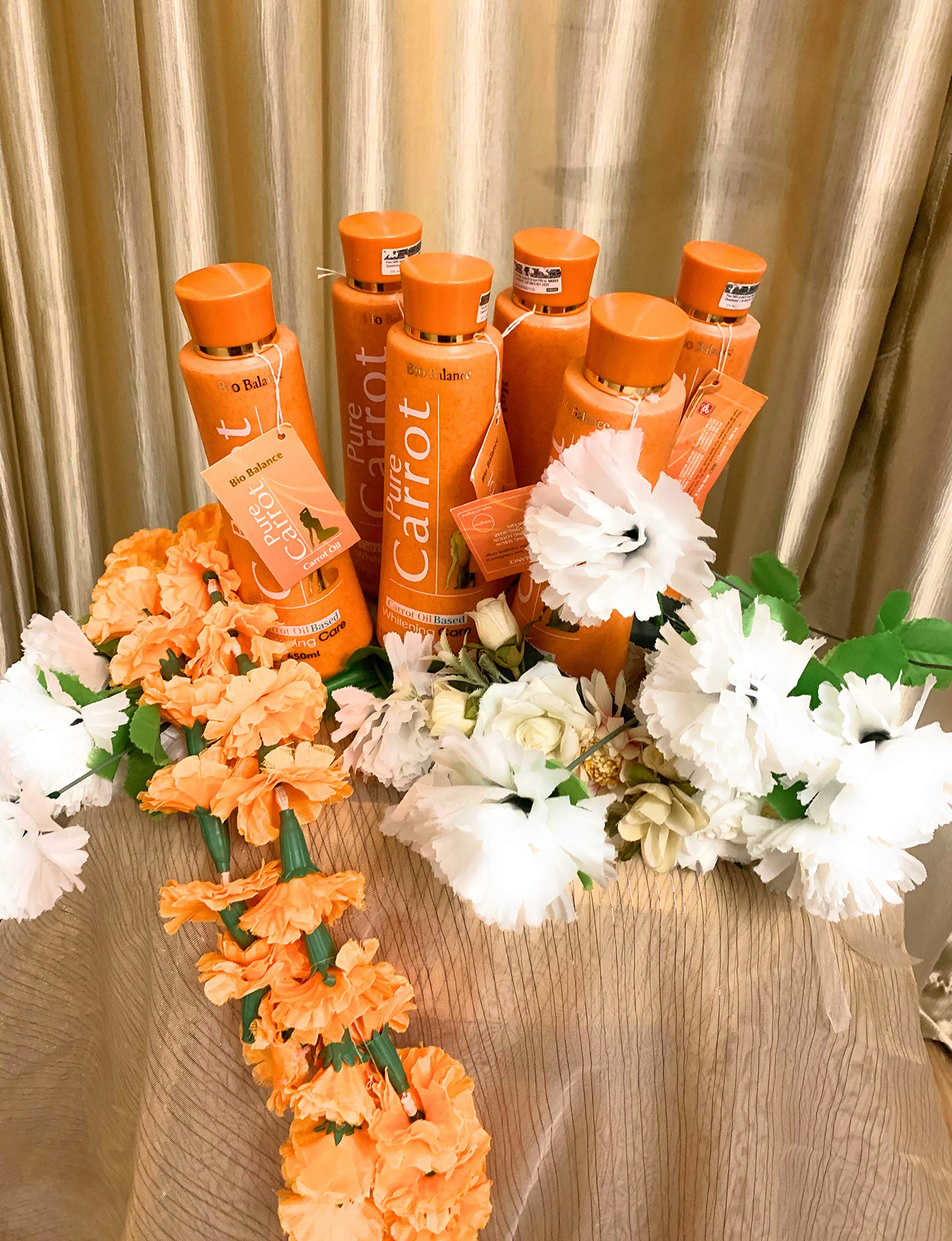 Pure Carrot Oil Whitening Lotion 450ml - Brightening & Moisturizing Skin Care for Face & Body - Perfect for Daily Use & Night Routine