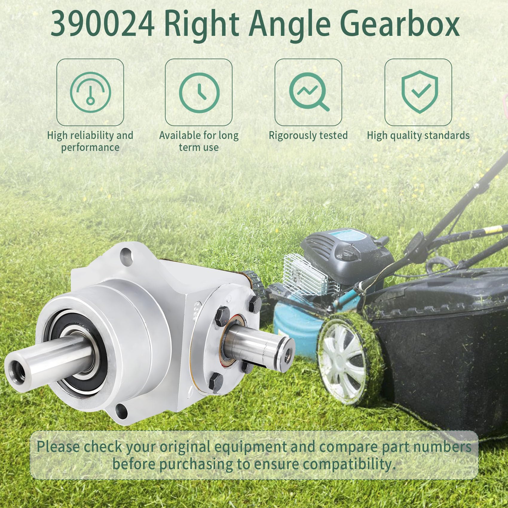 390024 Right Angle Gearbox - CCW Rotation - Compatible with Grasshopper Front Mount Mowers (44