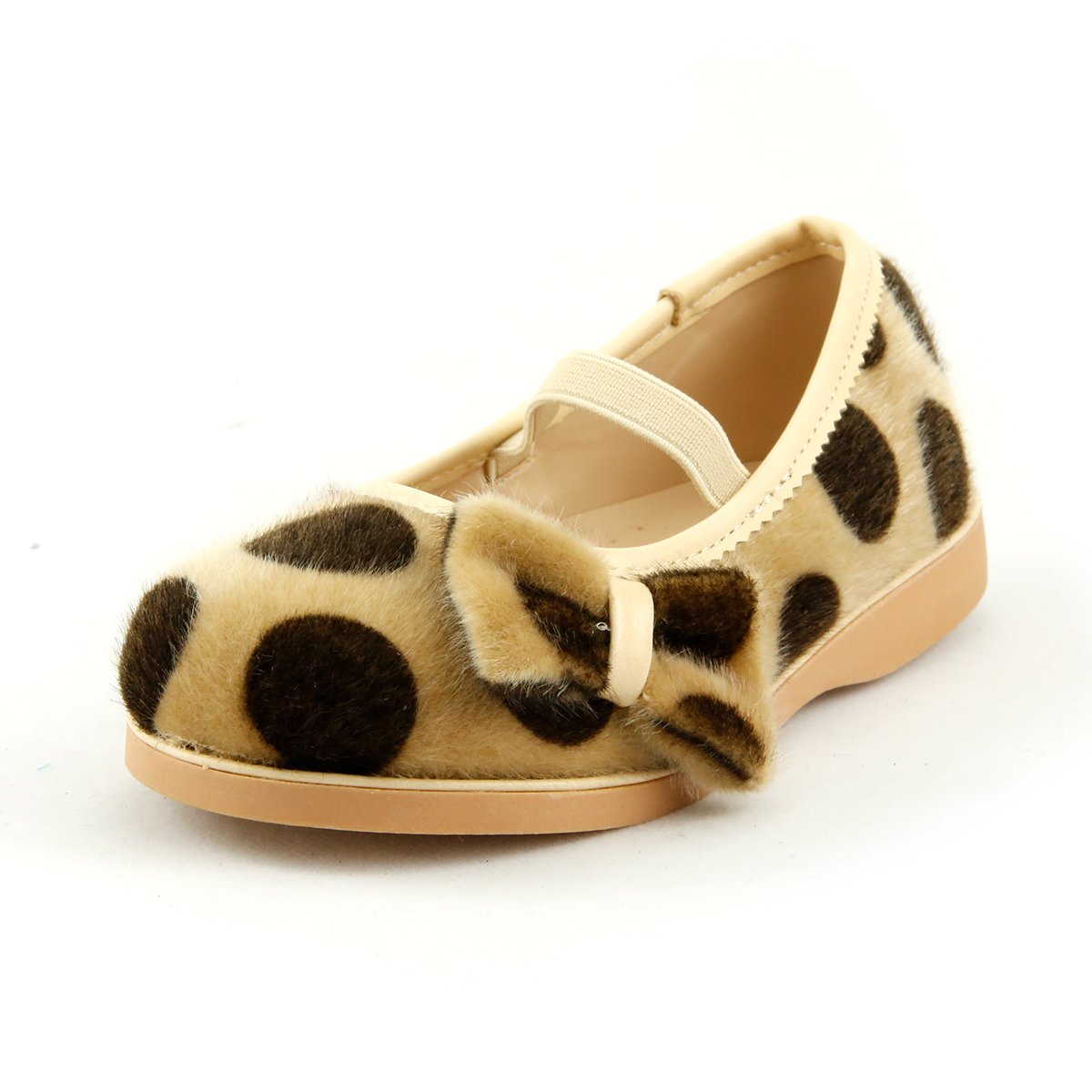 Polka Dot Mary Jane Flat Shoes for Girls - The Doll Maker Furskin Collection | Comfortable & Stylish School Shoes, Party Wear & Everyday Fashion