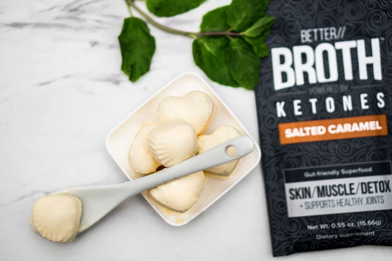 Pruvit Better Broth Salted Caramel - 20 Count Pack for Joint Support, Muscle Recovery & Skin/Hair Health | Keto-Friendly Collagen Drink Mix for Active Lifestyle & Wellness Routine