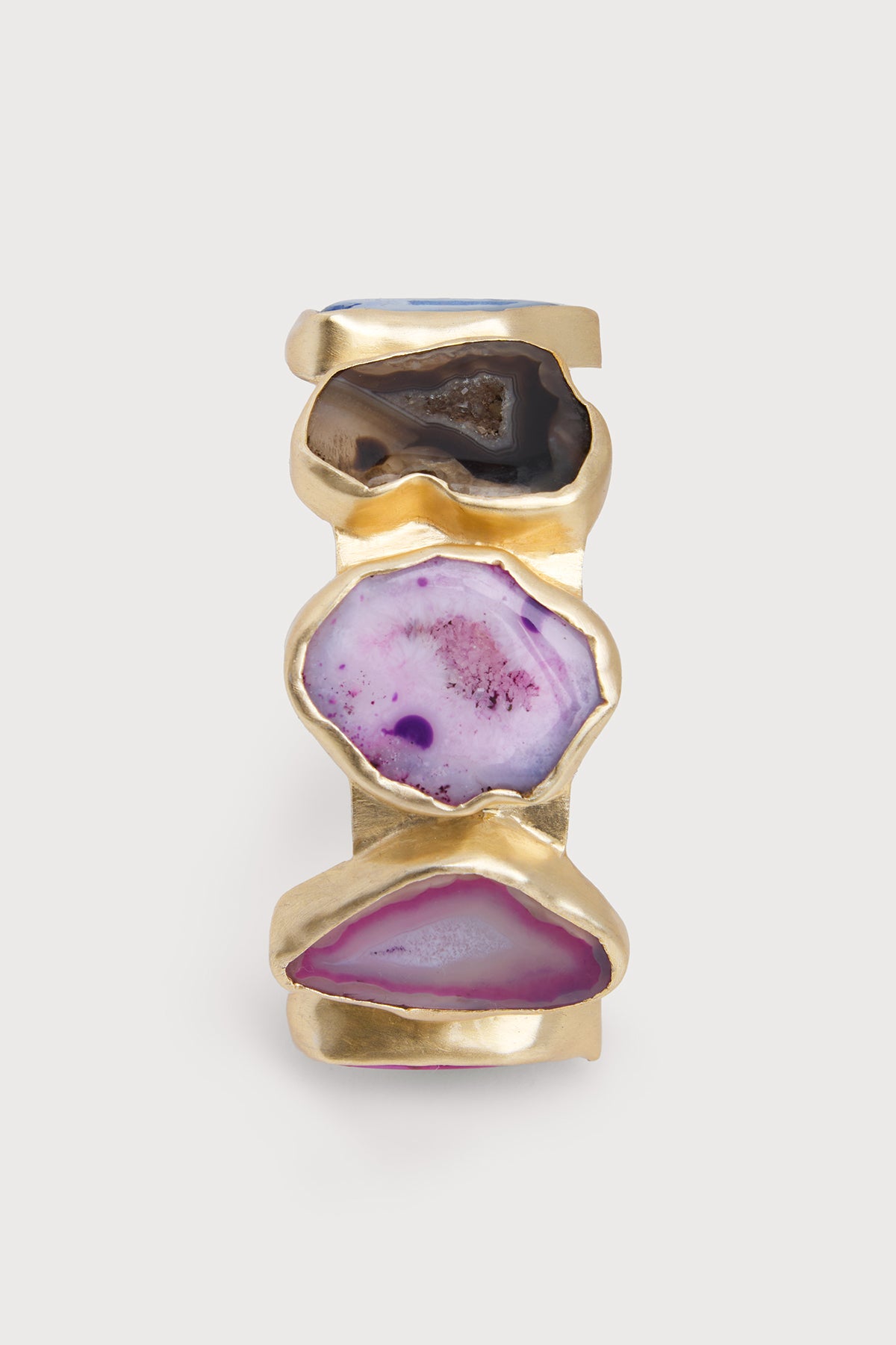 Stylish Multi Agate Cuff Bracelet for Women - Natural Stone Beaded Bangle - Perfect for Boho Fashion, Yoga & Meditation Accessories