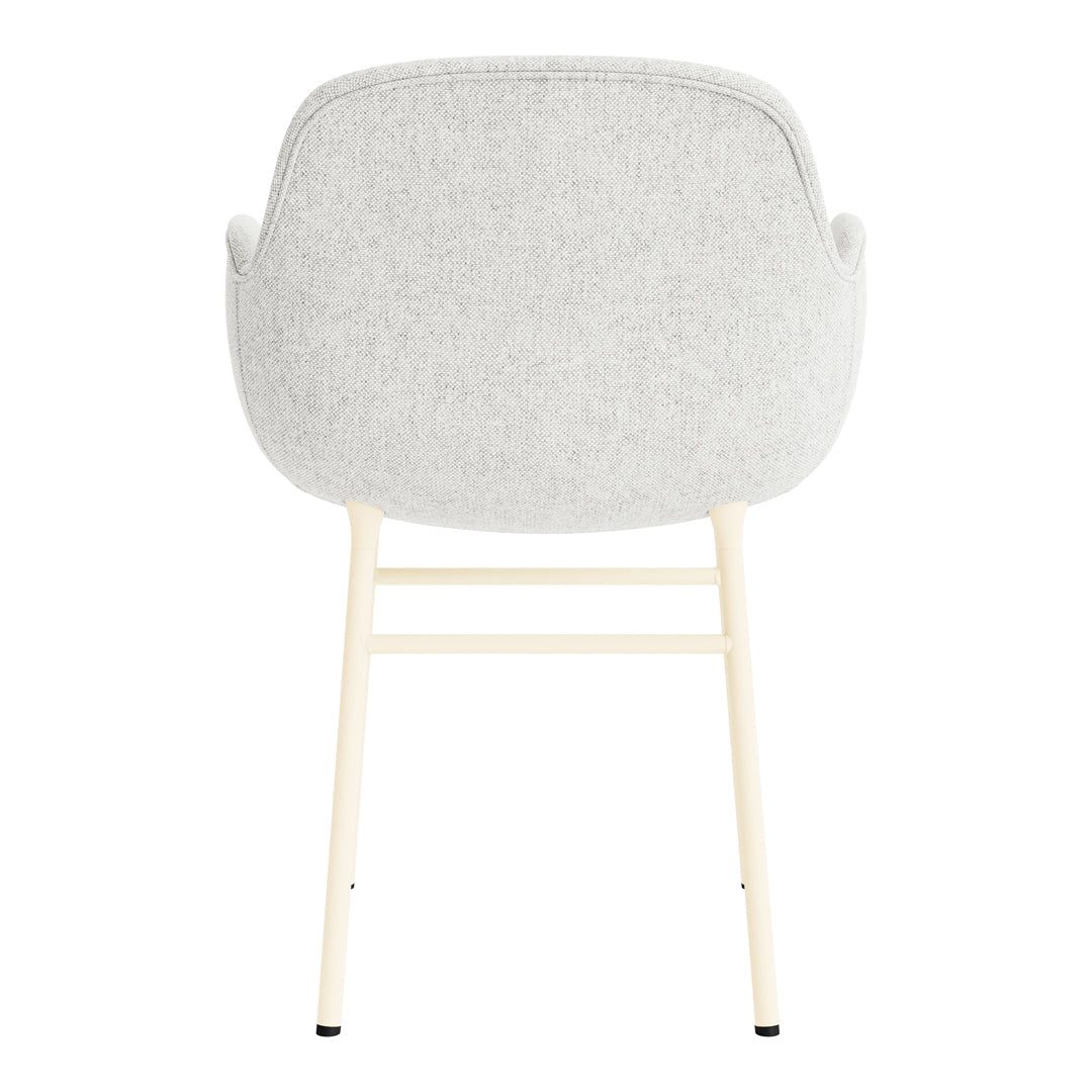 Modern Form Armchair with Sturdy Metal Legs & Soft Upholstery - Perfect for Living Room, Office, or Reading Nook